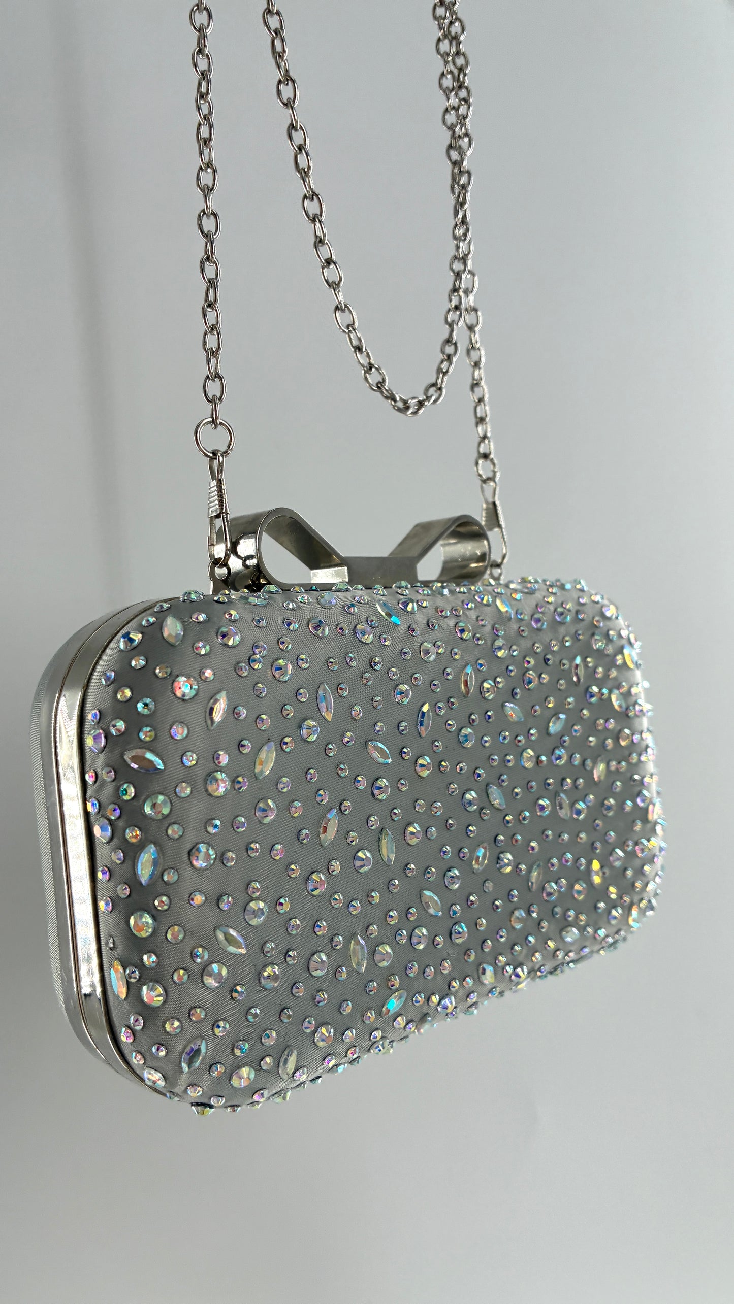 Vintage Lulu Townsend Silver Purse with Iridescent Gems