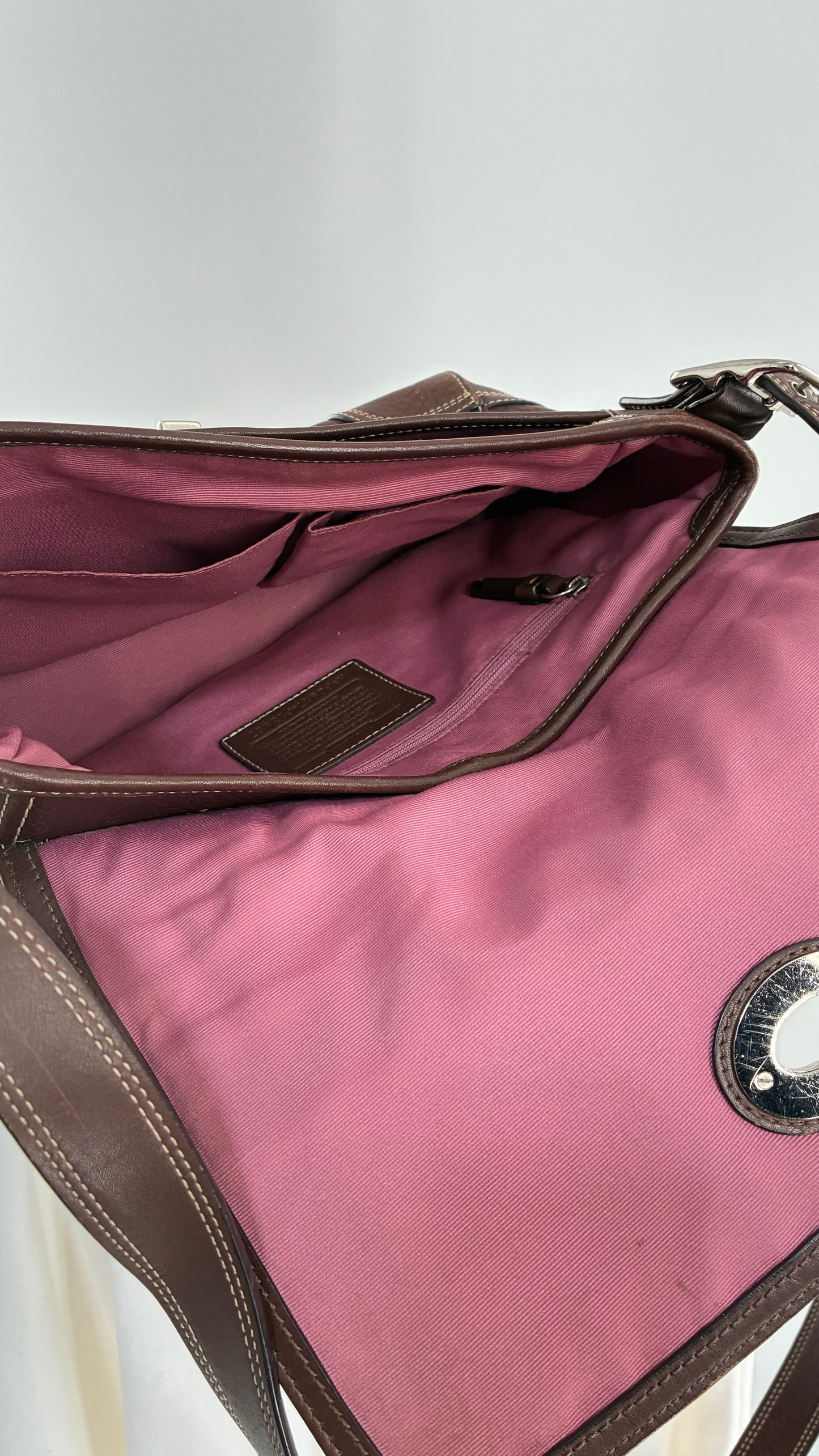 Vintage COACH Hamilton Brown Leather Crossbody