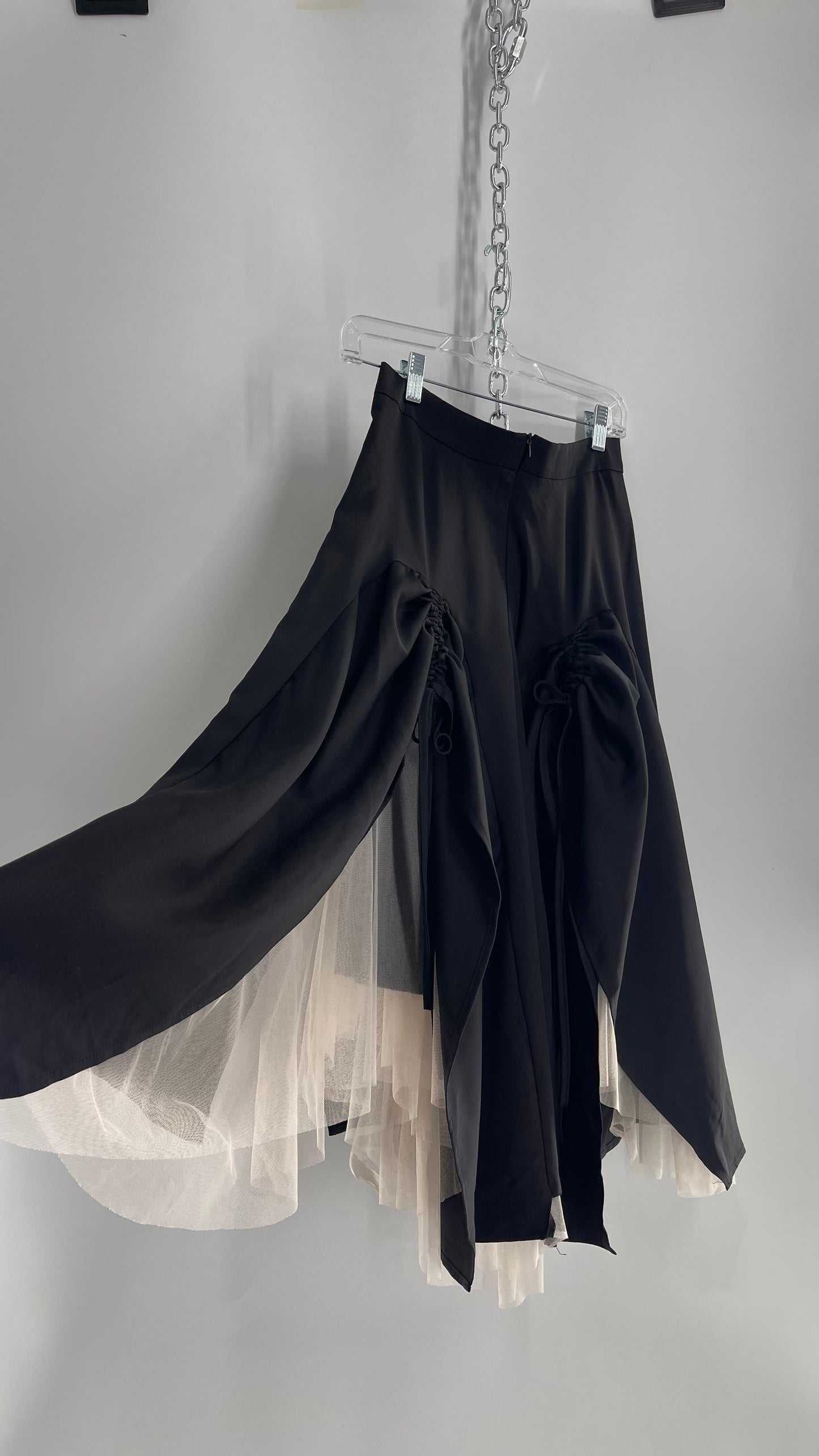 Layered Drape Skirt with Tulle Underlay Tags Attached (XL)