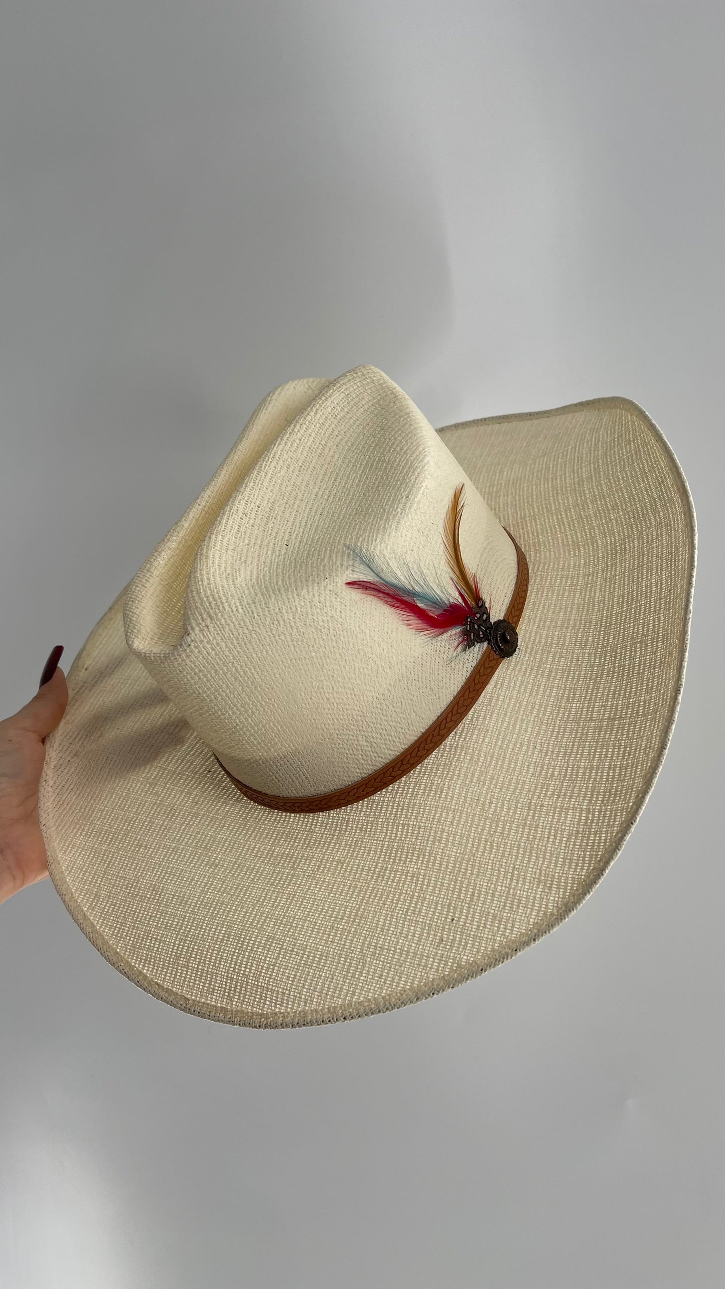 Vintage Off White Cowboy Hat
