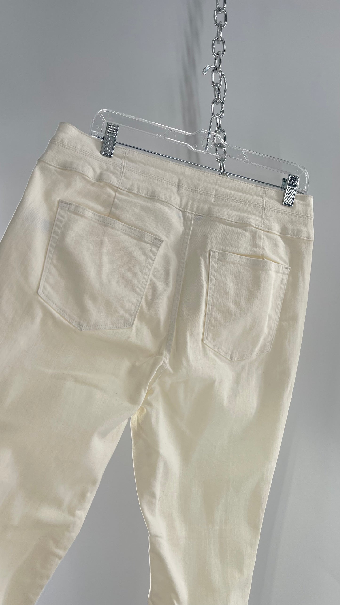 Free People Curvy Jeans With Lace up Detail (Size 32)