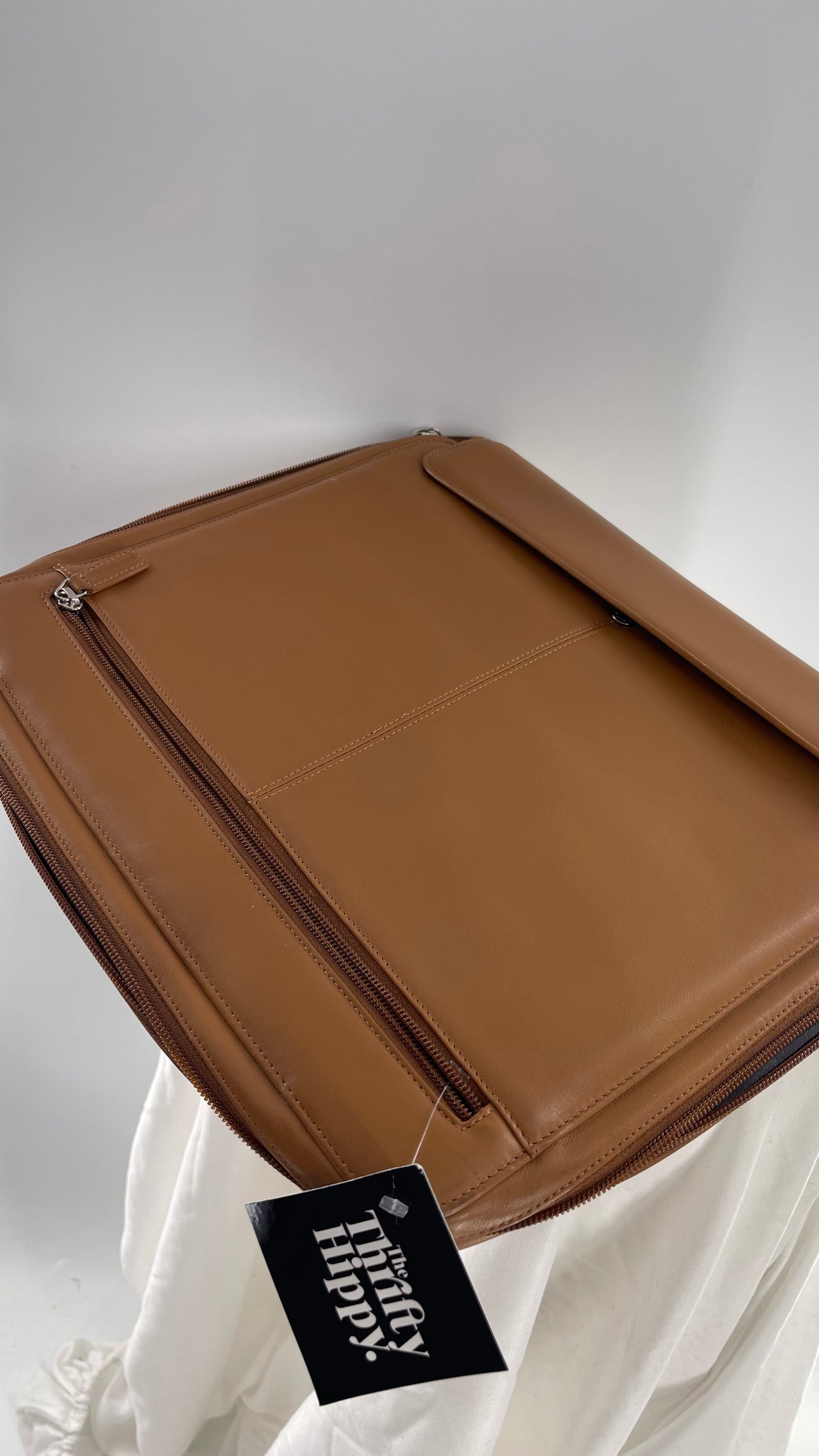 Levenger Genuine Leather Laptop Case/Briefcase Binder Portfolio