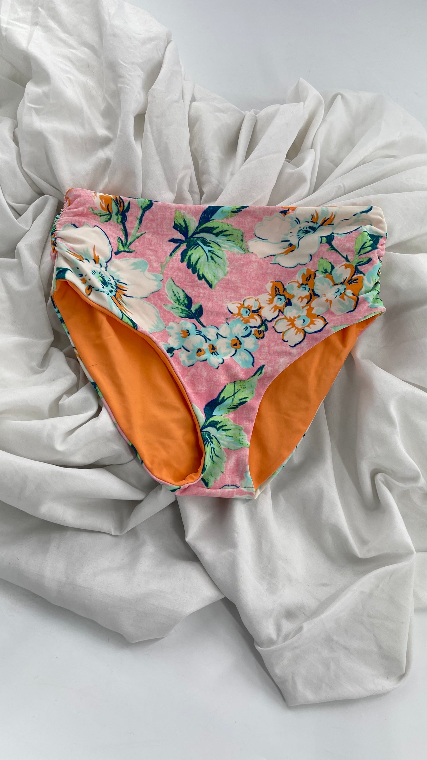 AERIE Tropical Florals Mid Rise Swim Bottoms (Small)