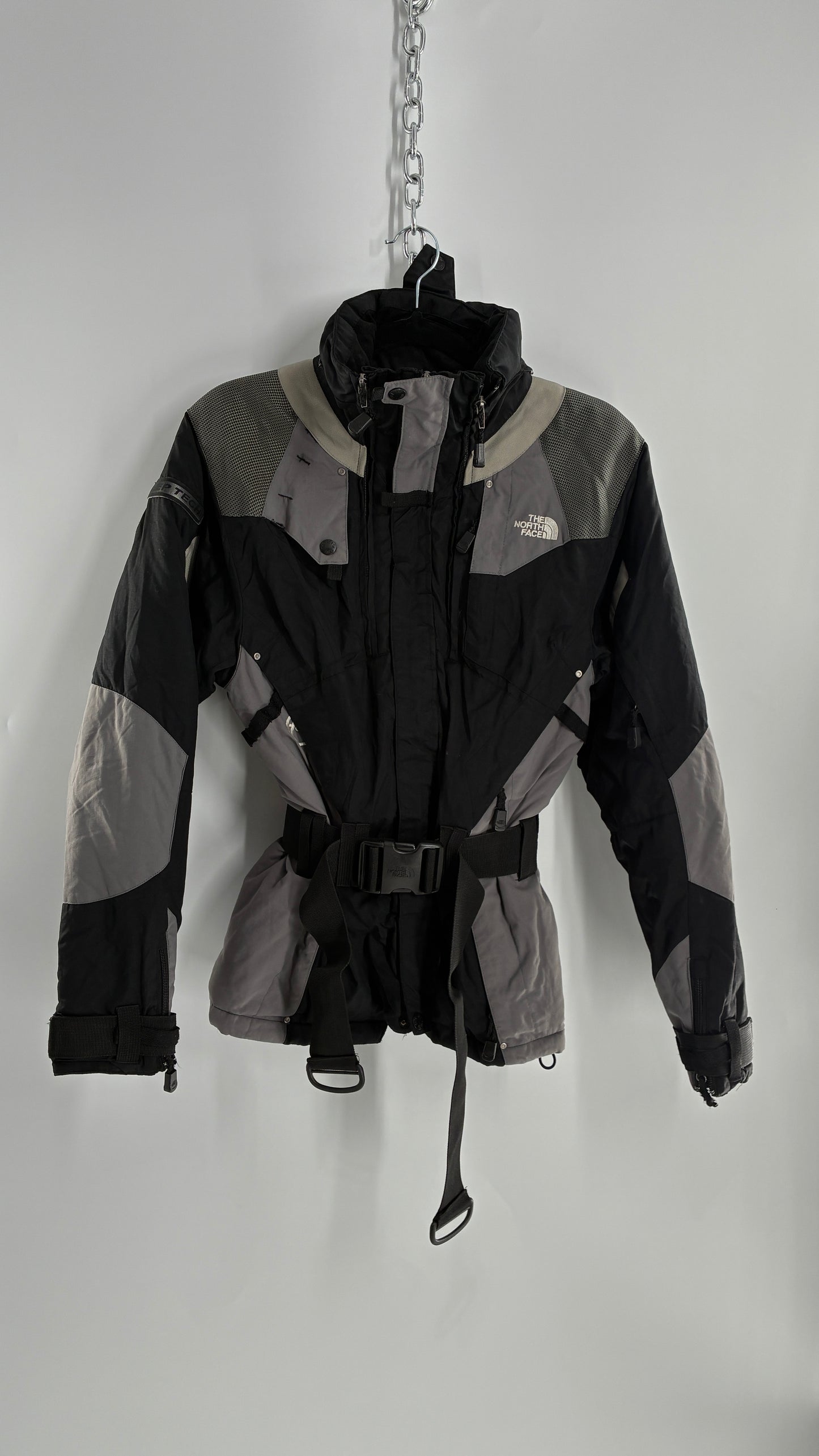 Vintage The North Face Steep Tech Women’s Waist Cinching Belted Ski Style Jacket (Medium)