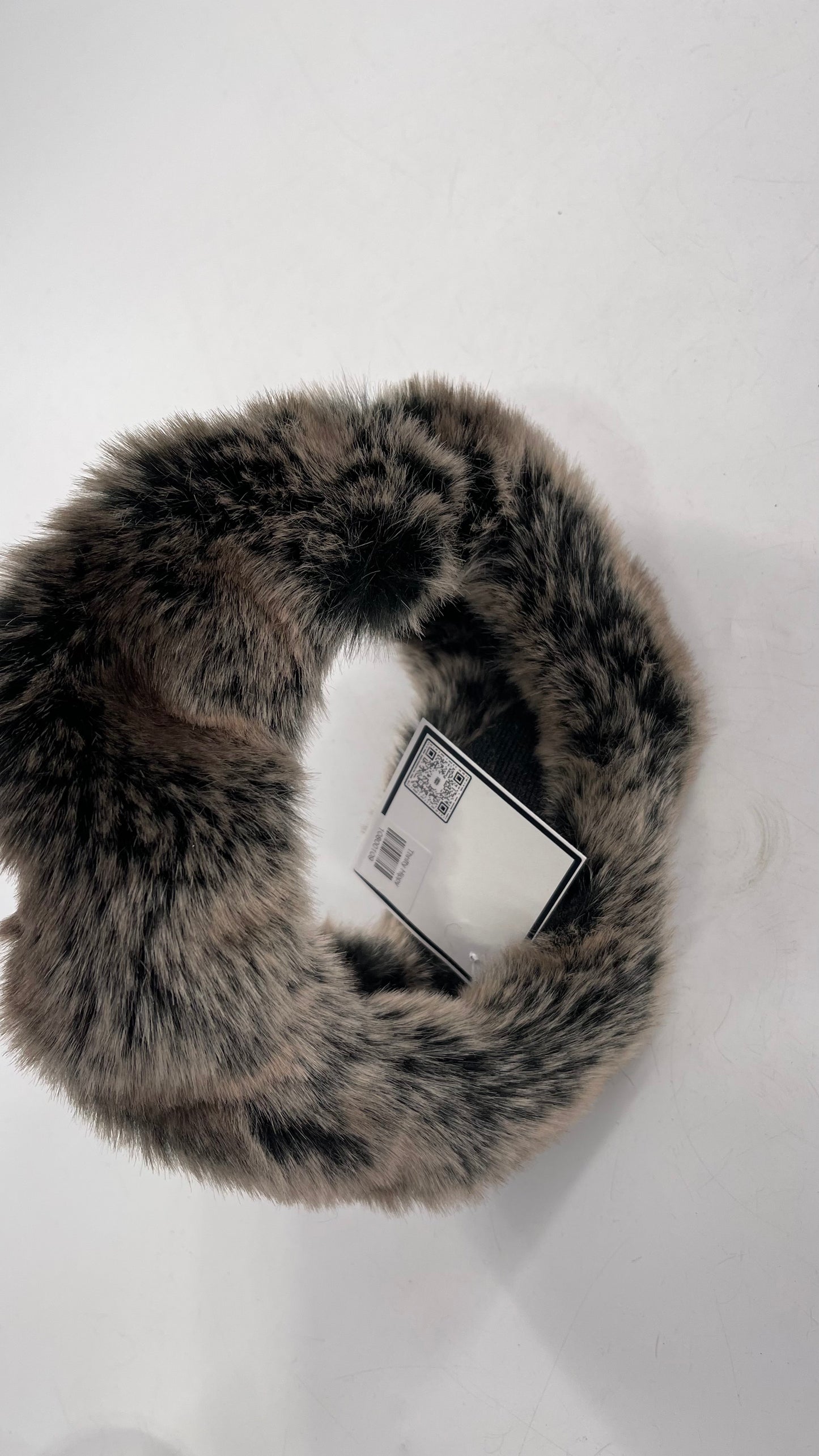 Mixed Tones Brown/Grey Fluffy Furry Headband