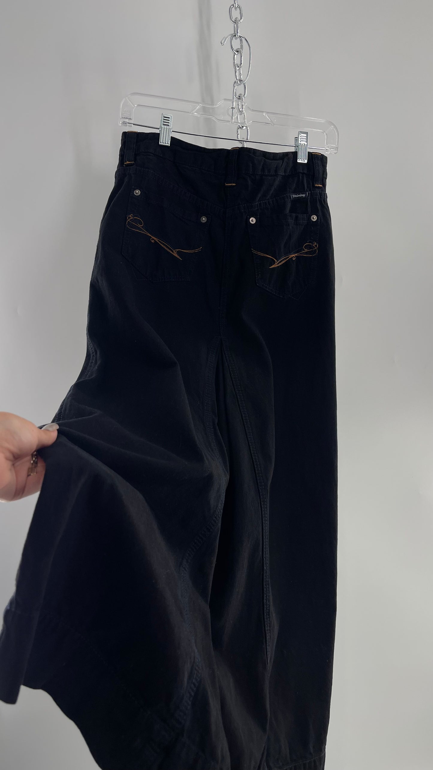 Vintage Urban Outfitters Renewal Union Bay Dark Wash Denim Full Length Skirt with Tags Attached (Small)