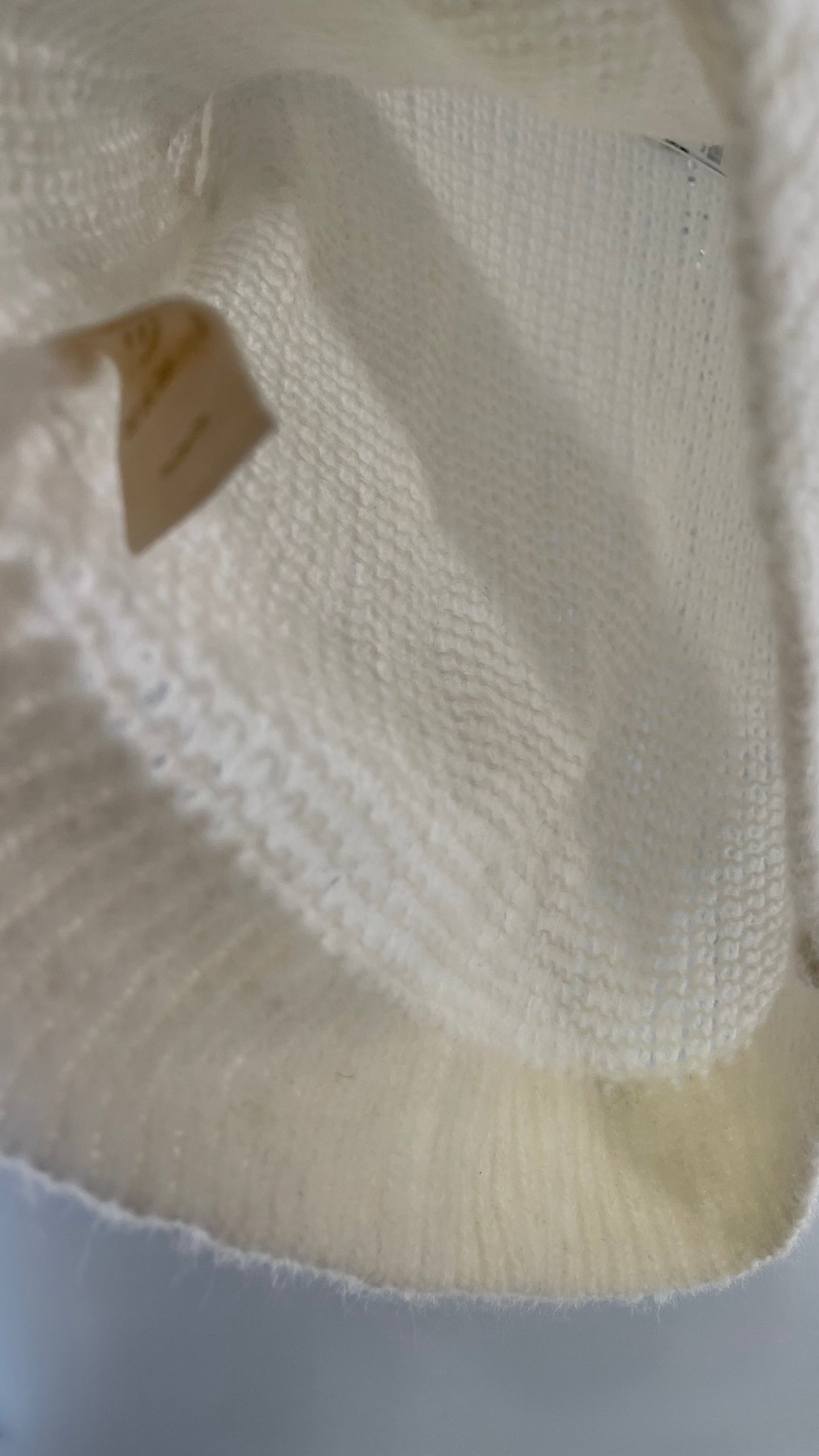 Free People White Open Knit Sweater 56% Alpaca (Medium)