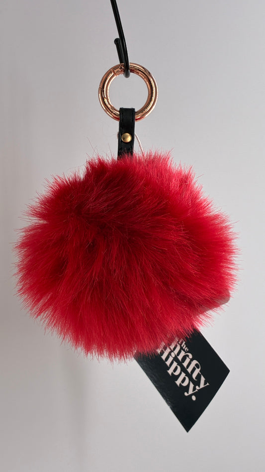 Free People Red PomPom Keychain