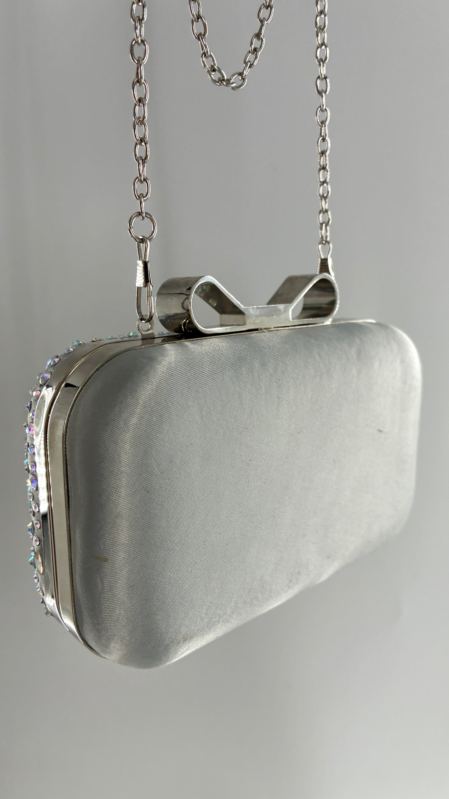 Vintage Lulu Townsend Silver Purse with Iridescent Gems