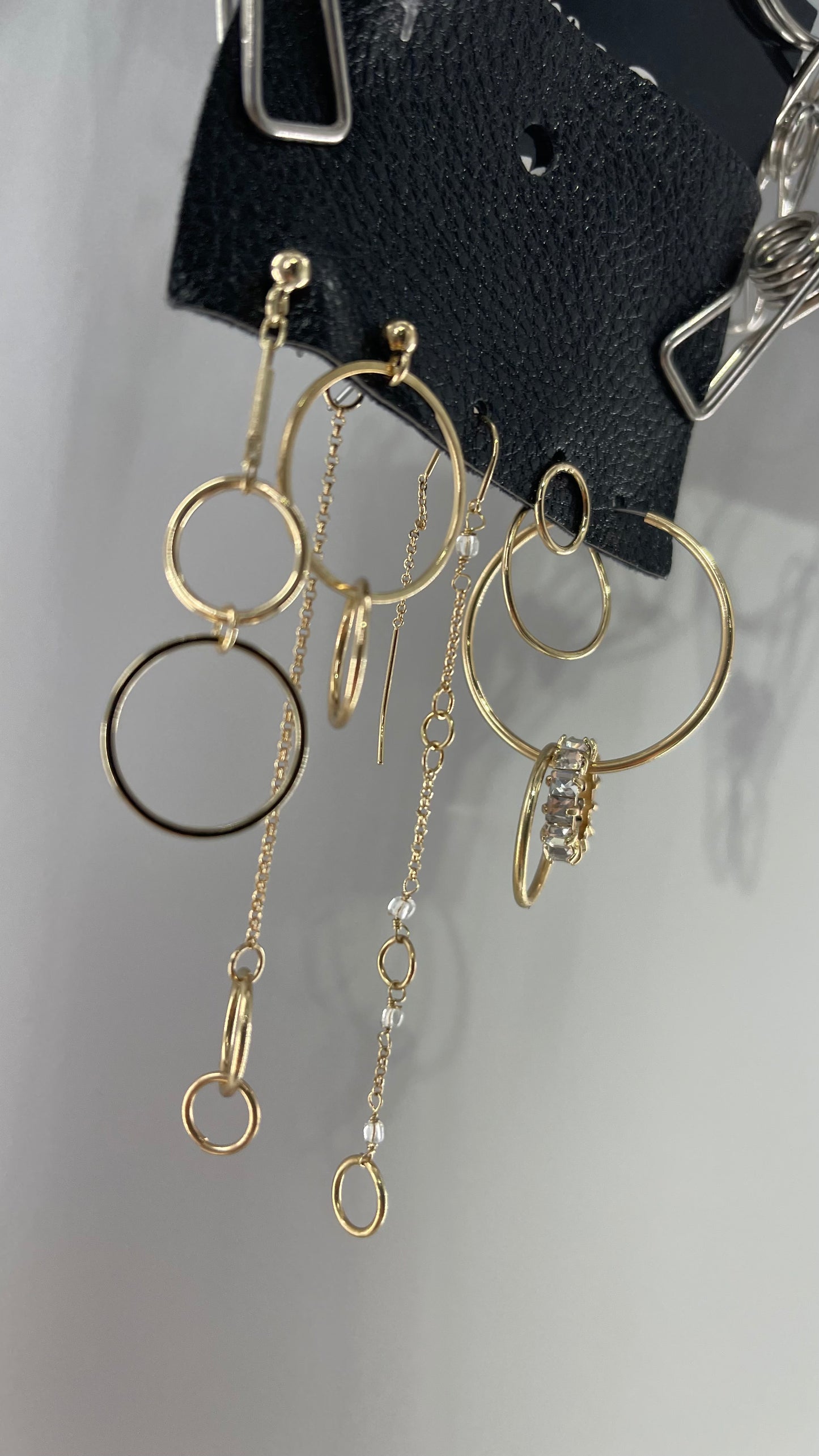 Free People Mix and Match Delicate Gold Loop + Hoop Earring Set