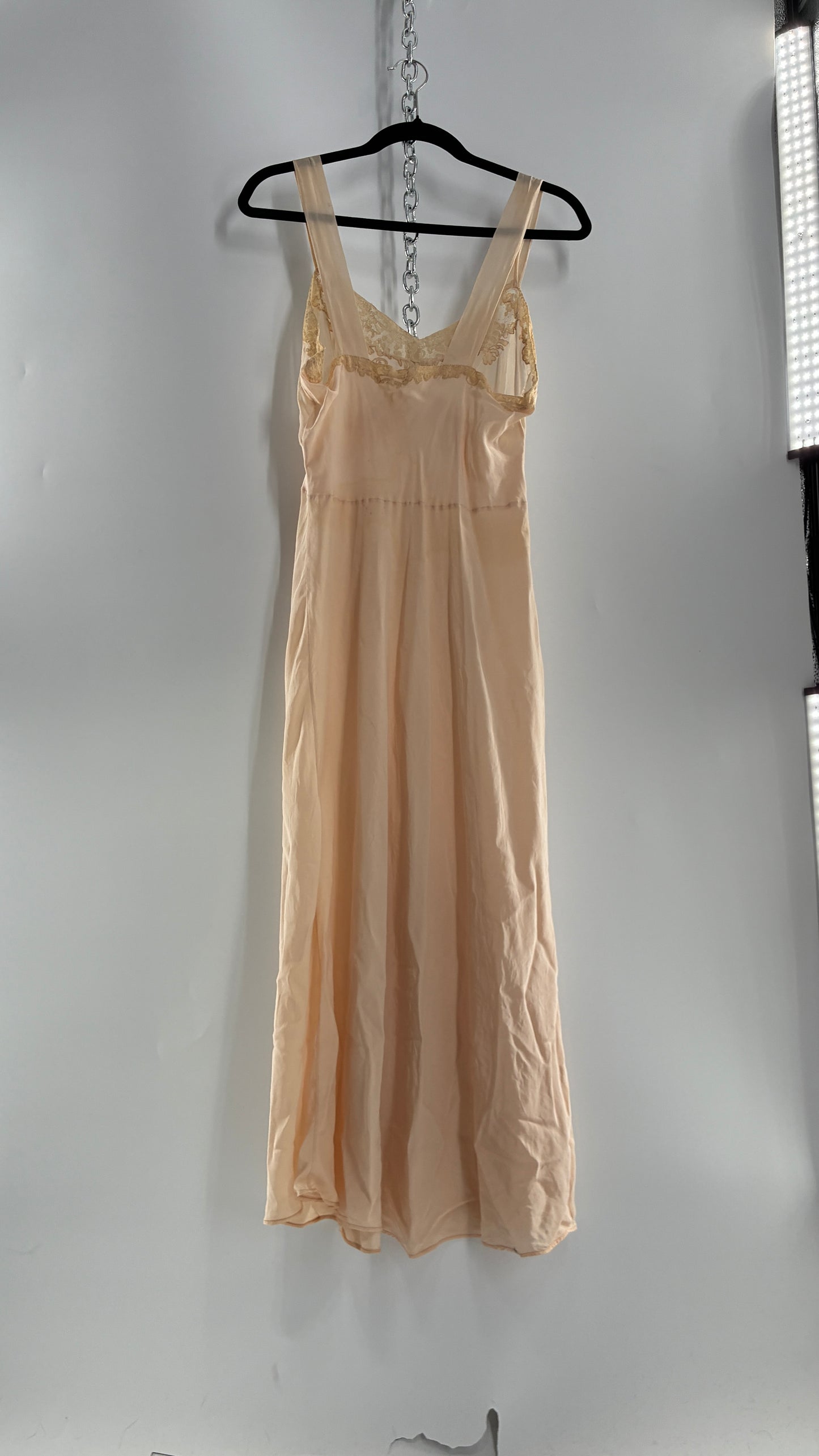 Vintage 1950s Handmade French Silk Nightgown Style Dress