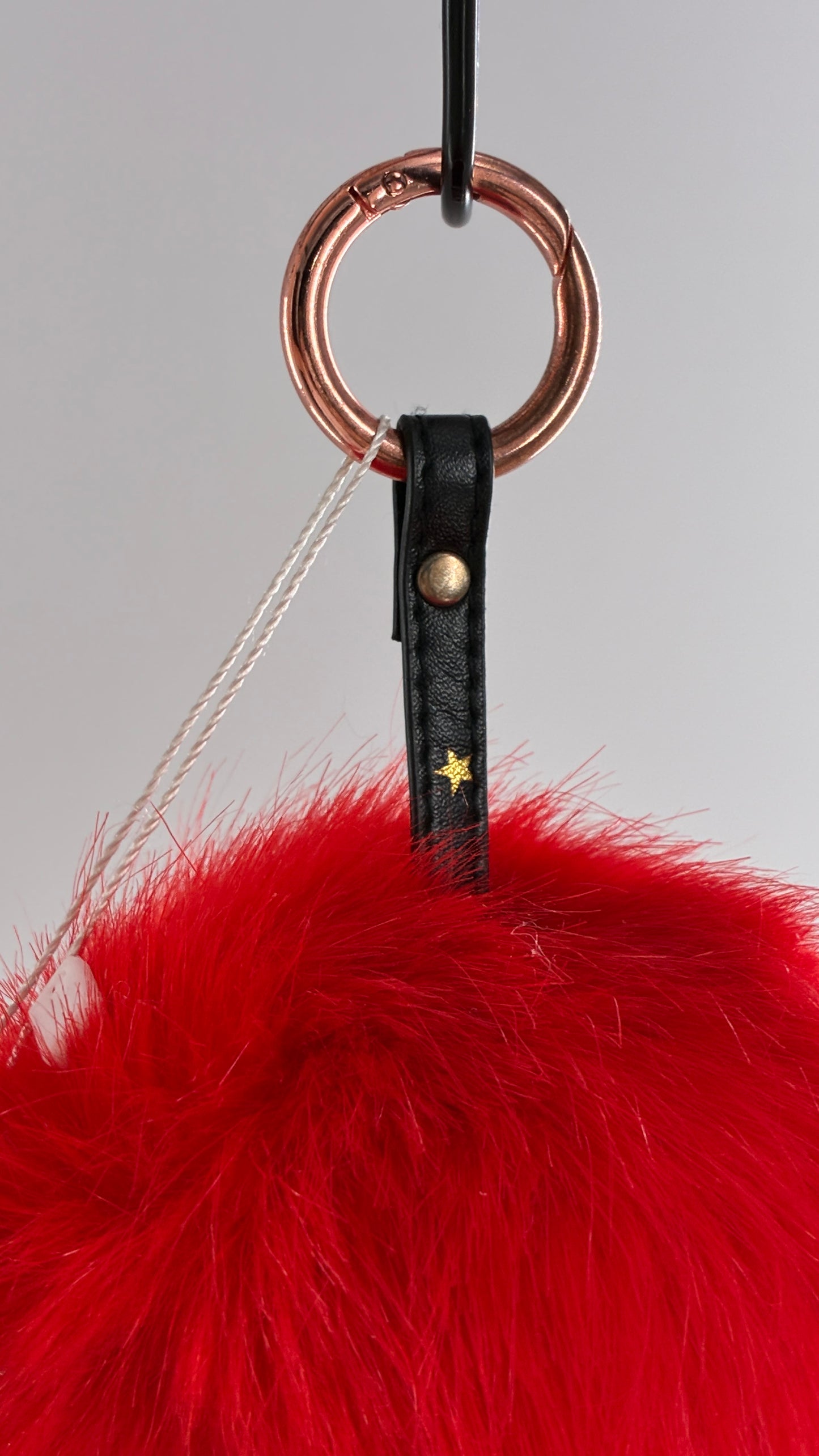 Free People Red Pom Pom Keychain