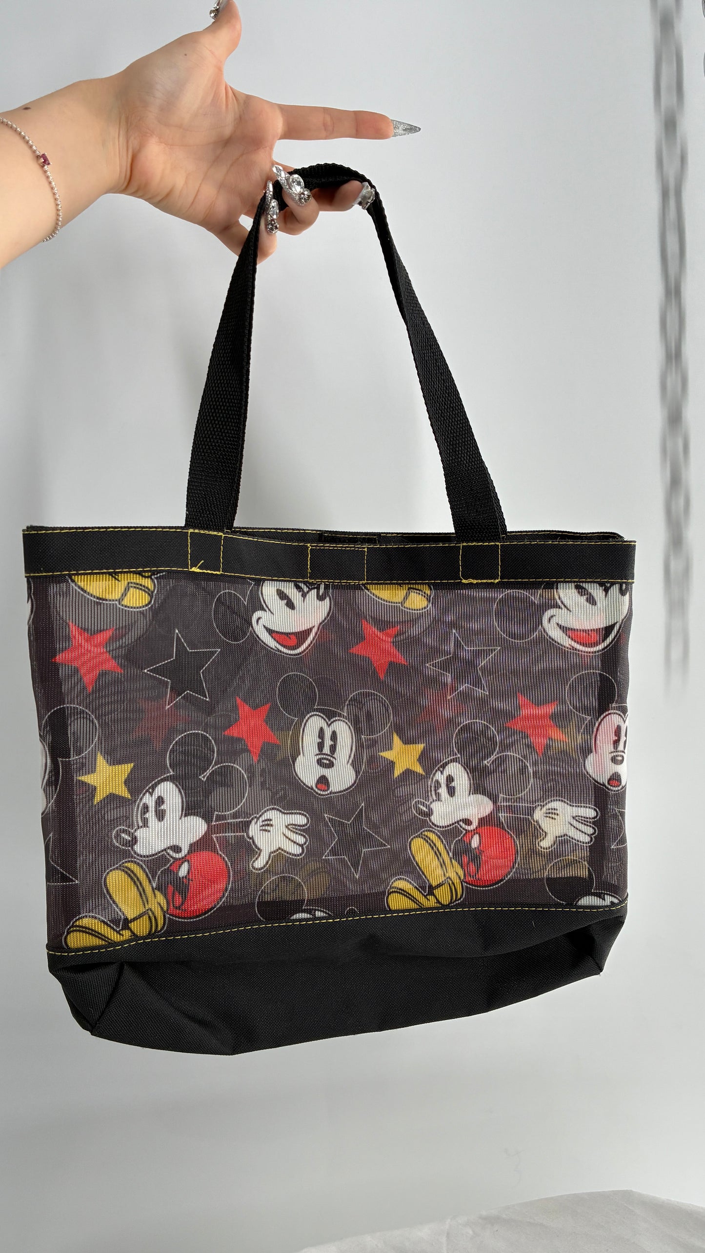 Vintage DISNEY Mickey Mouse Mesh Tote Bag