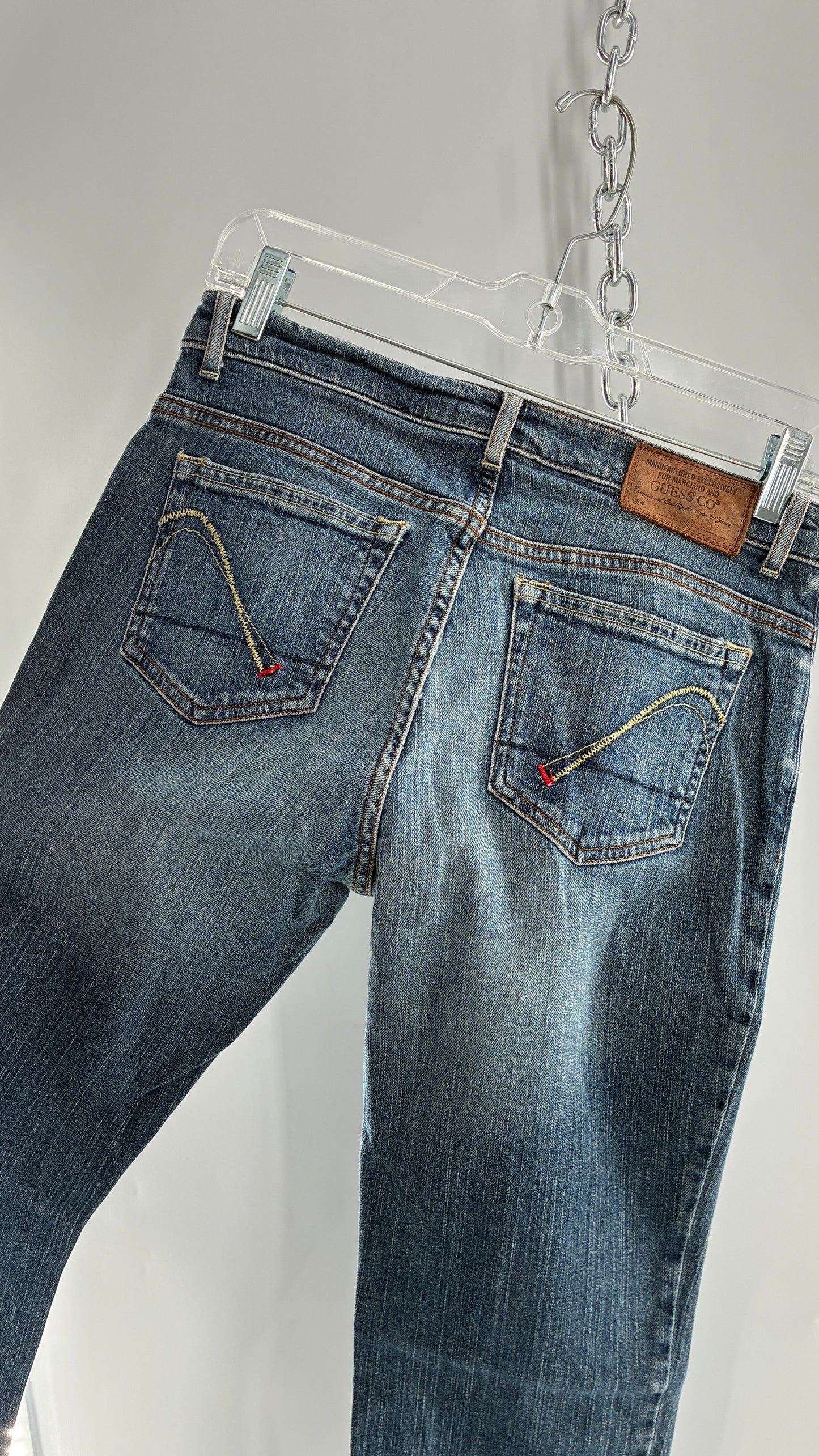 Vintage GUESS Light Wash Kick Flare Jeans (28)