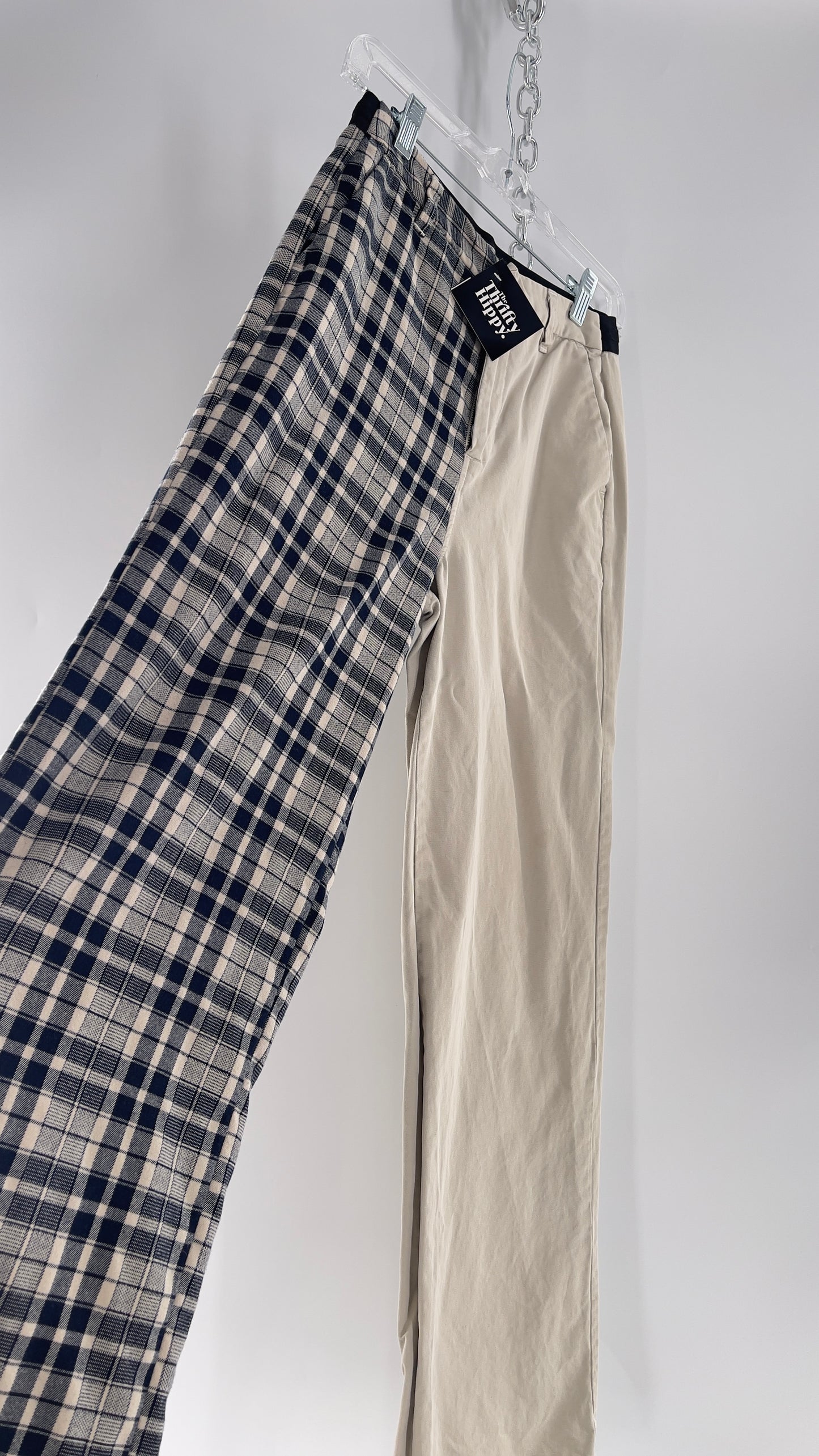 Blue Revival Coffee Break Plaid Khaki Combo Reworked Trouser (25)