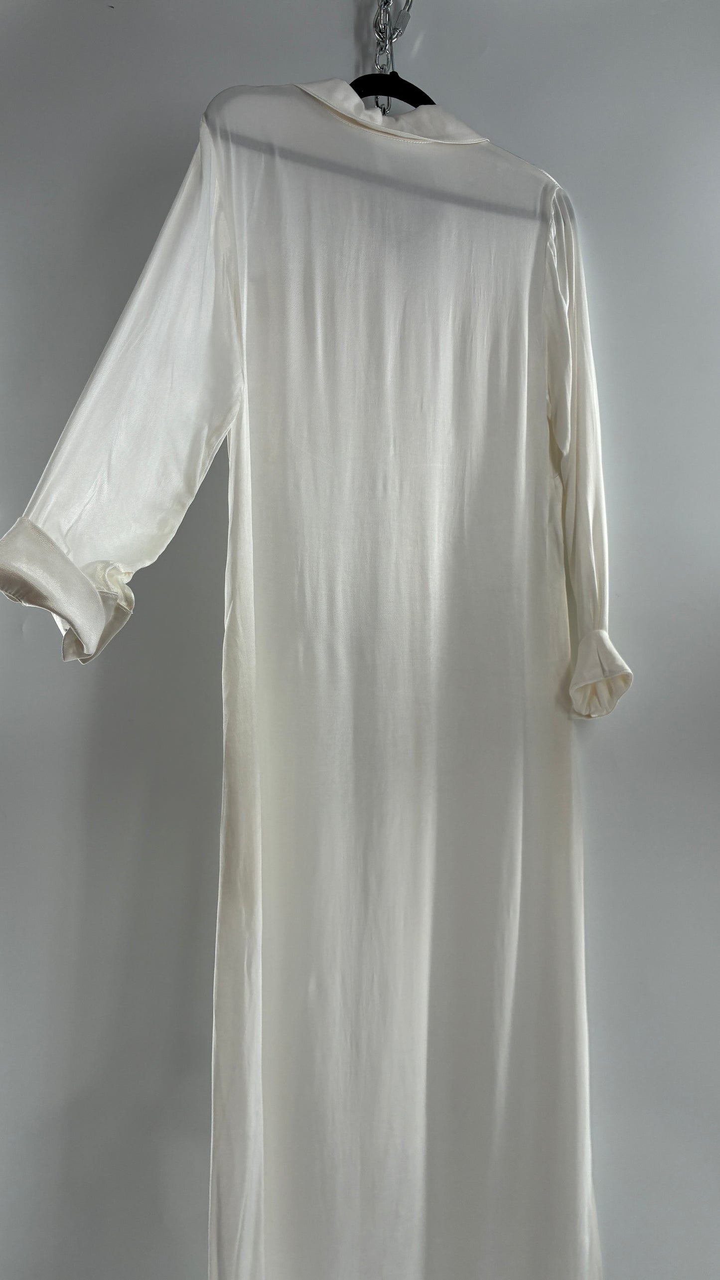ST. BRAND BY STRASS White Button Up Style Dress with Tags Attached (Medium)