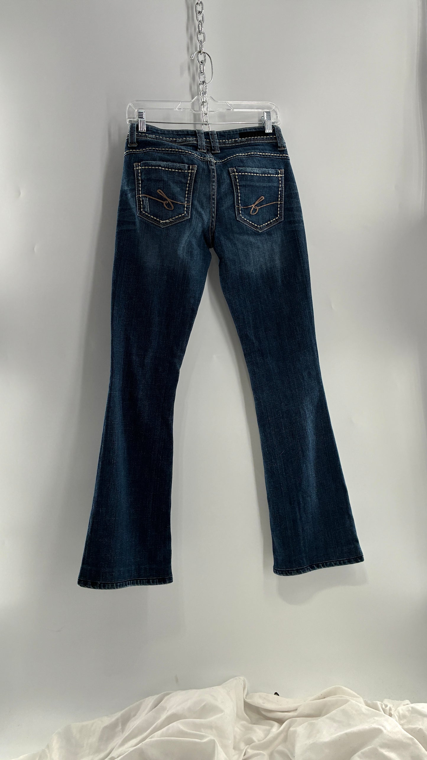 Vintage BEBE Low Rise Bootcut Jeans with Contrast Stitch (27)