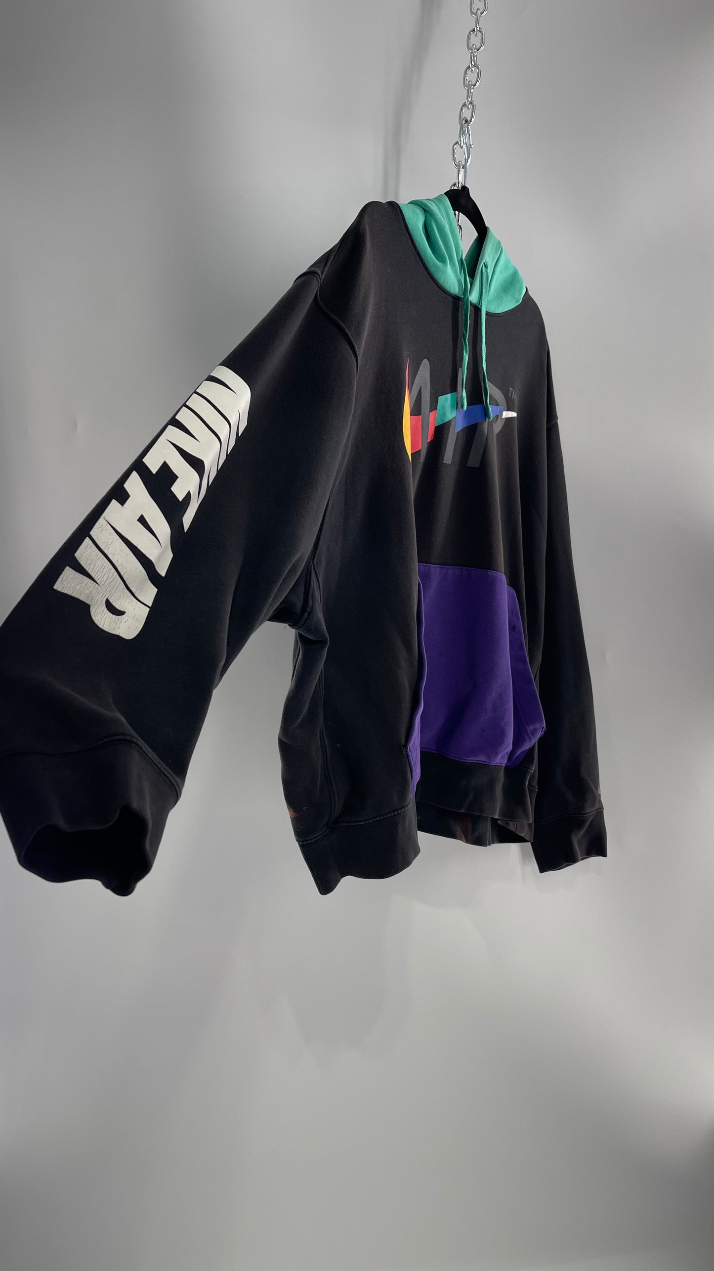NIKE Air Color Block Nintendo Aesthetic Hoodie (XXL)