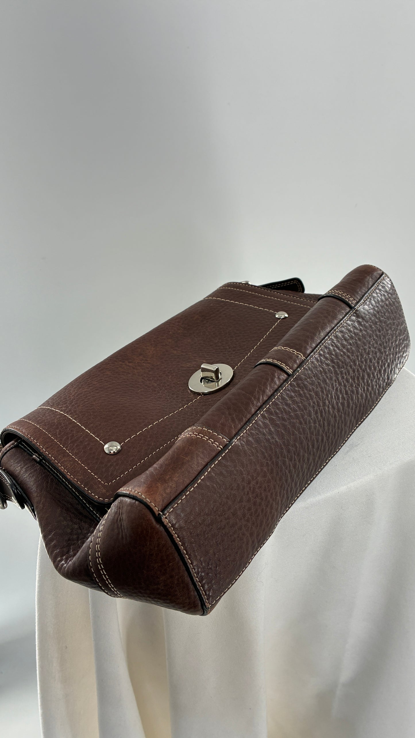 Vintage COACH Hamilton Brown Leather Crossbody