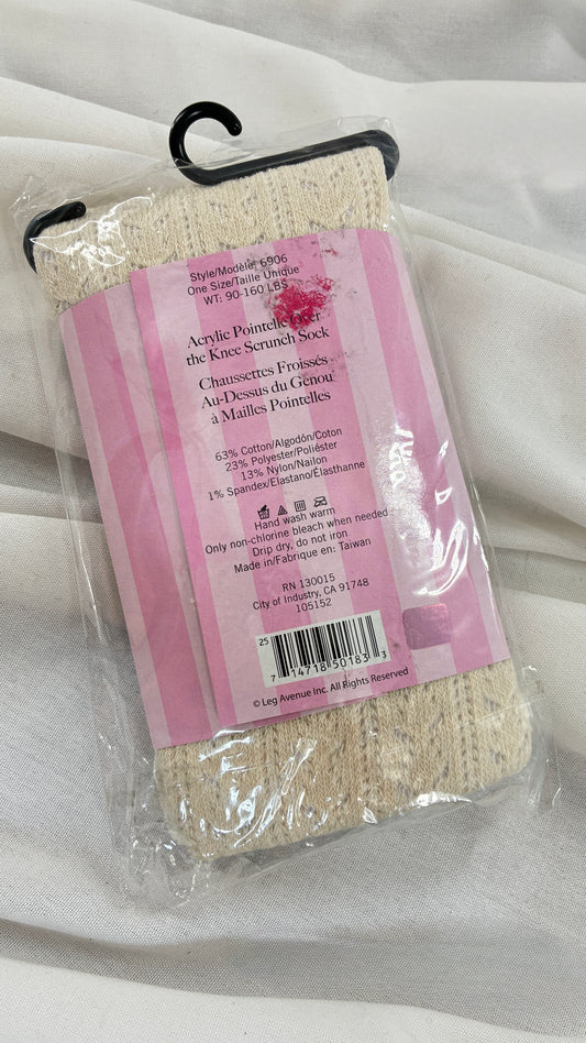 Leg Avenue White Over the Knee Socks