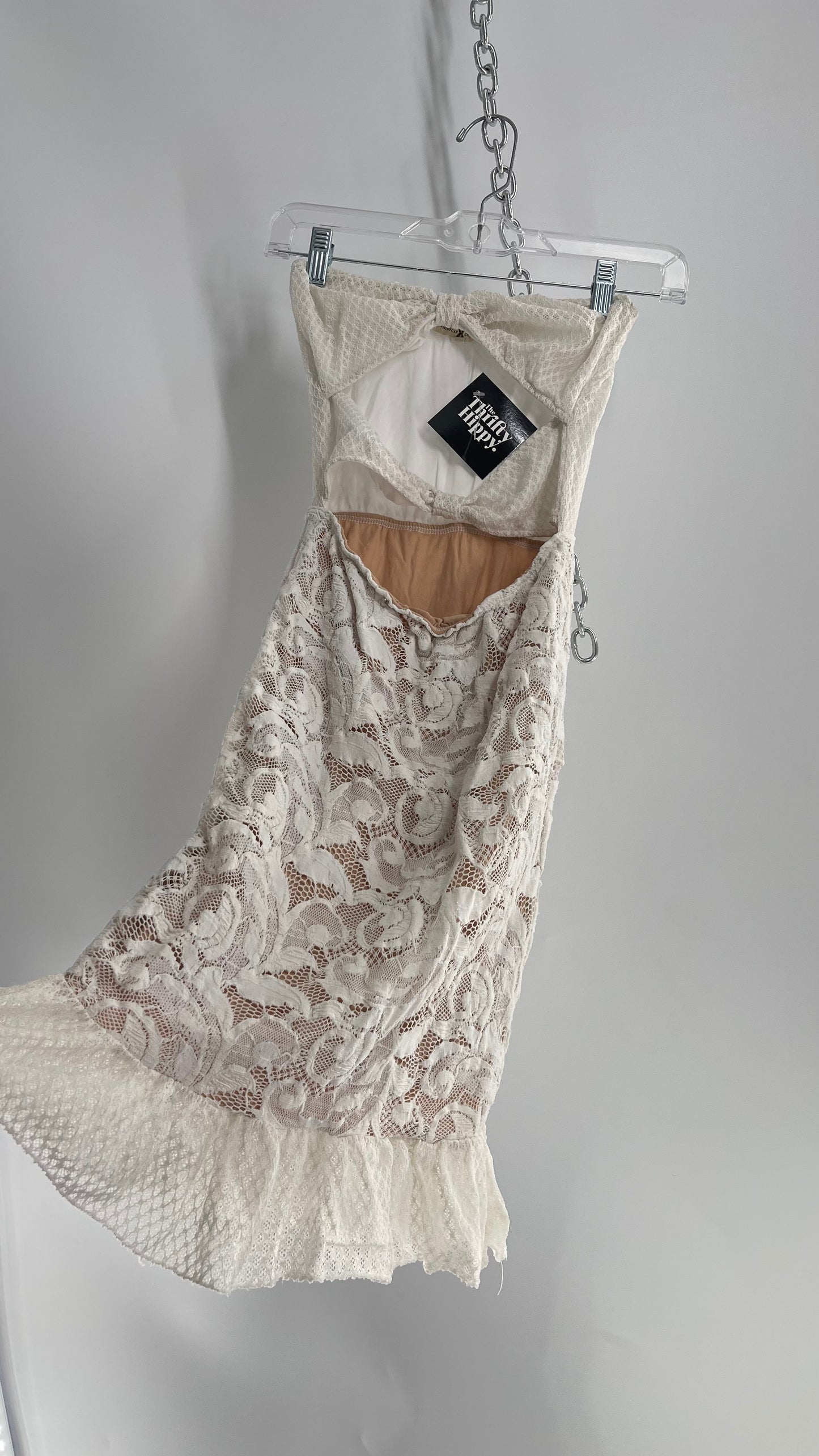 Nightcap White Cut Out Lace Mini Dress (XS)