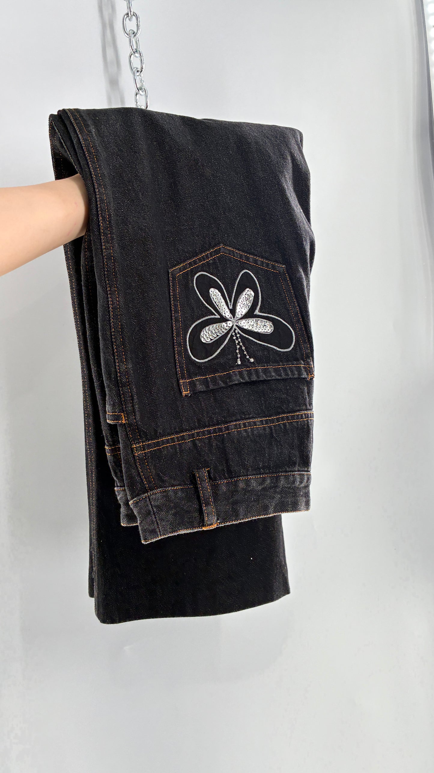 Vintage FORENZA Denim with Sequin Butterfly Detail (12)
