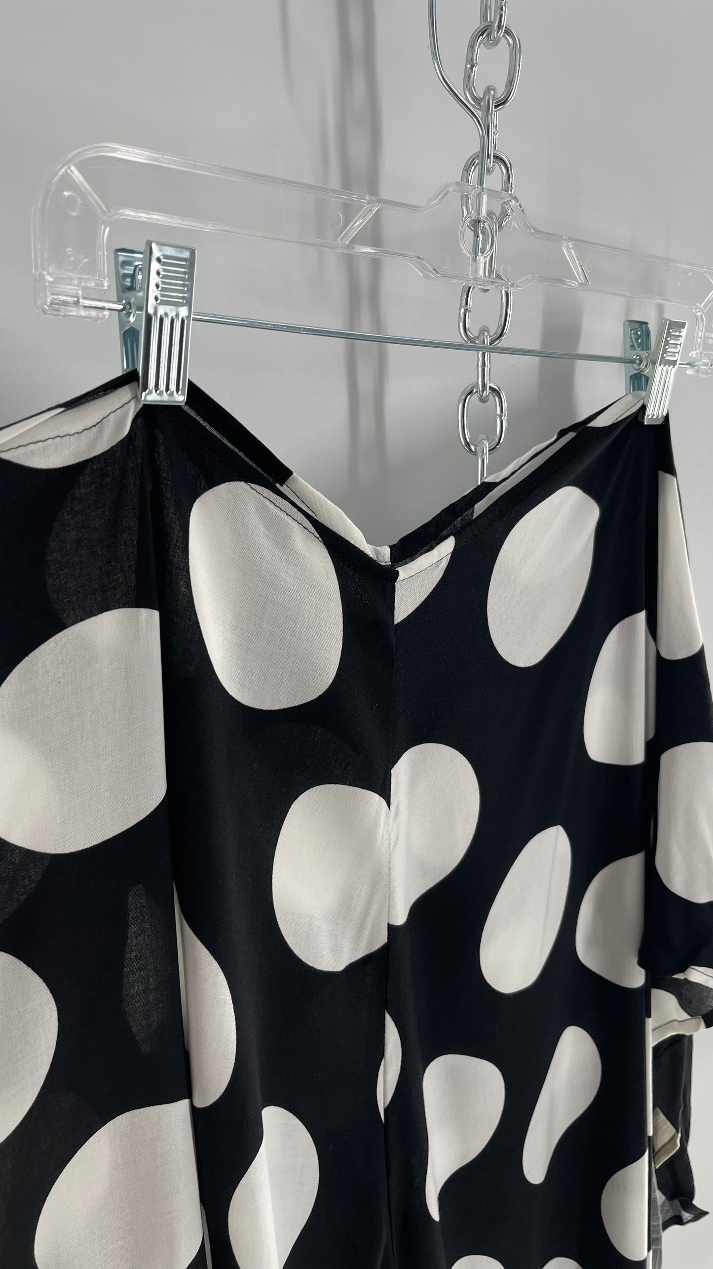 Handmade 9 in 1 Black/White Polka Dot Jumpsuit (One Size) •AS SEEN ON TIKTOK•