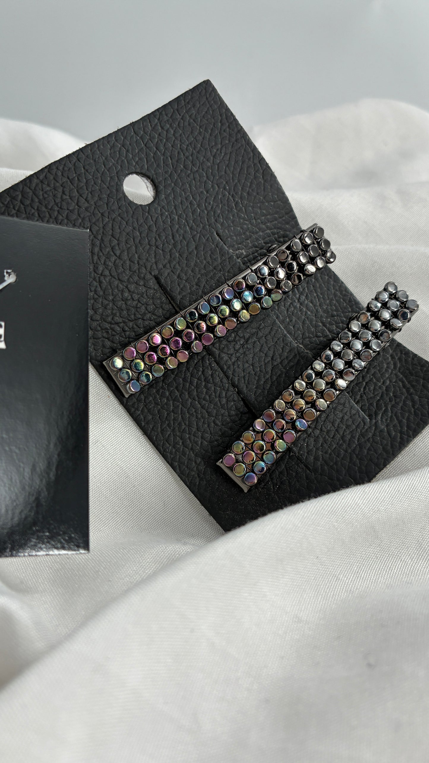 Free People Gasoline Oil Slick Studded Hair Clips