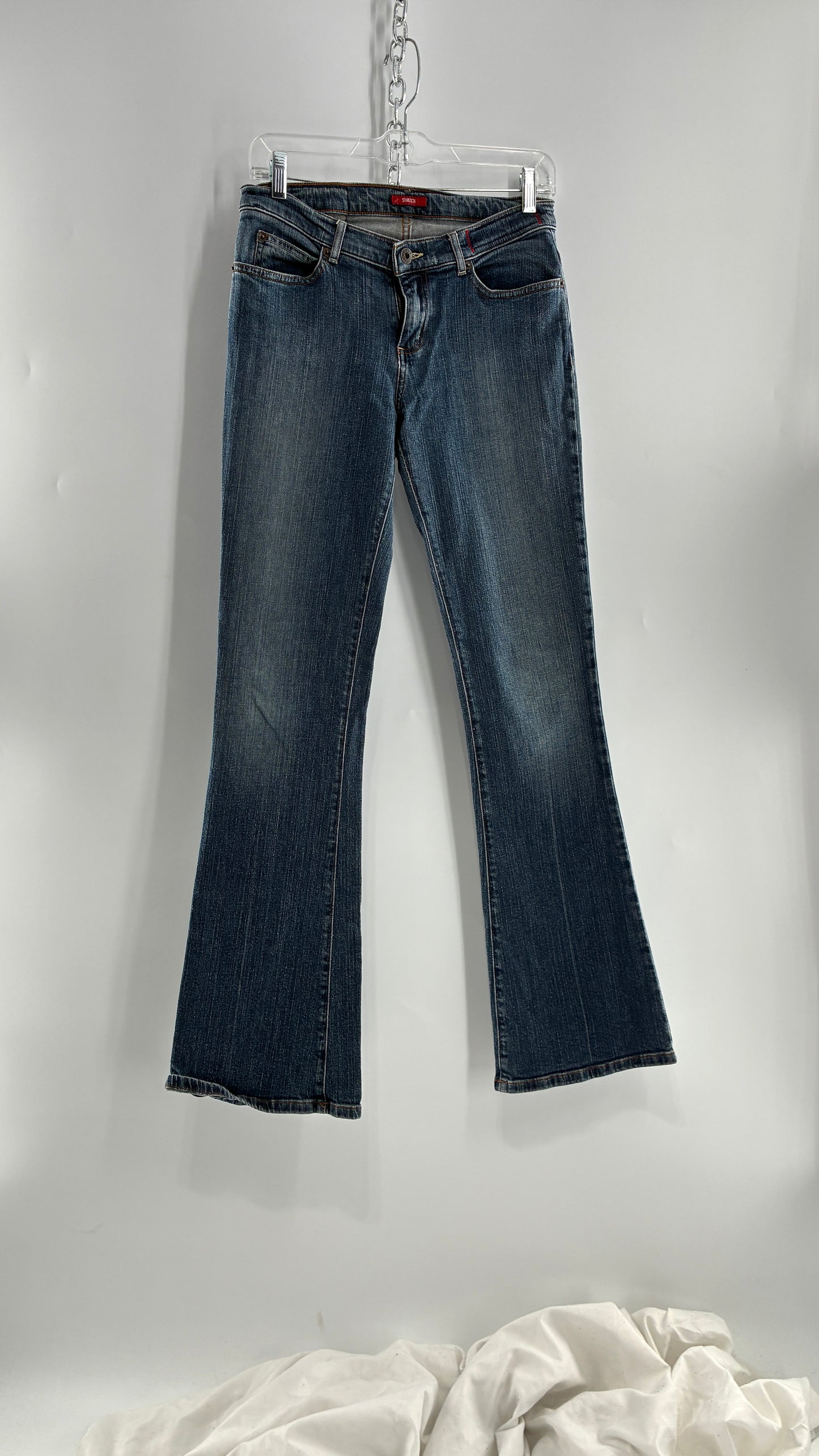 Vintage GUESS Light Wash Kick Flare Jeans (28)