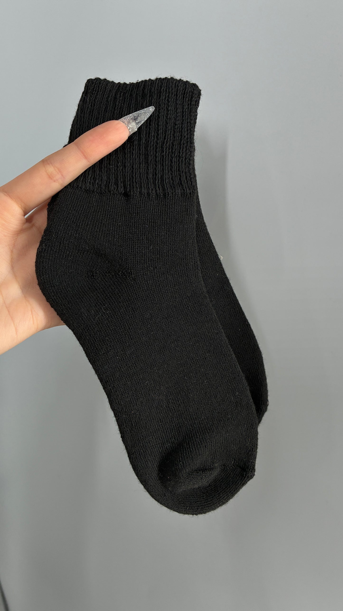 NWOT Black Knit Crew Sock