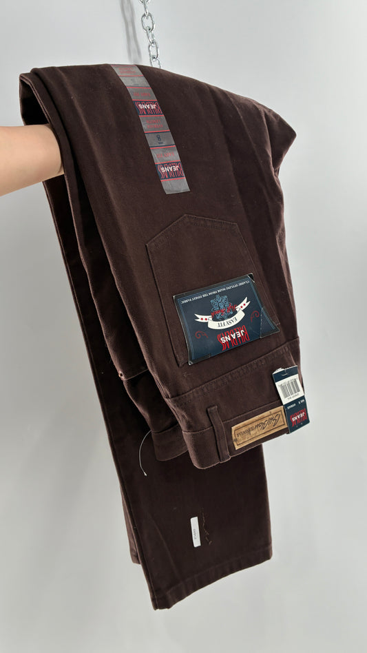 Deadstock Vintage BILL BLASS Brown High Waisted Mom Jeans