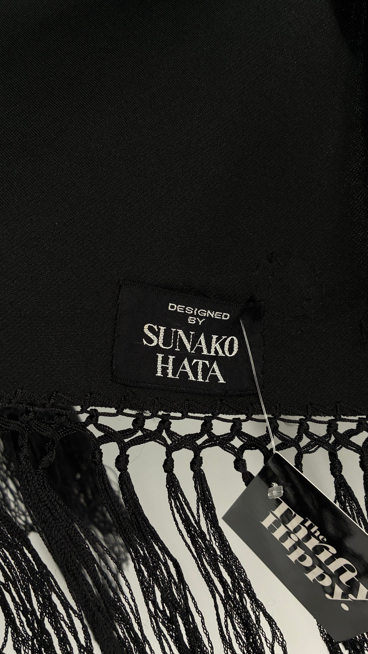 Vintage Designer SUNAKO HATA Cape with Embroidered and Fringe Details