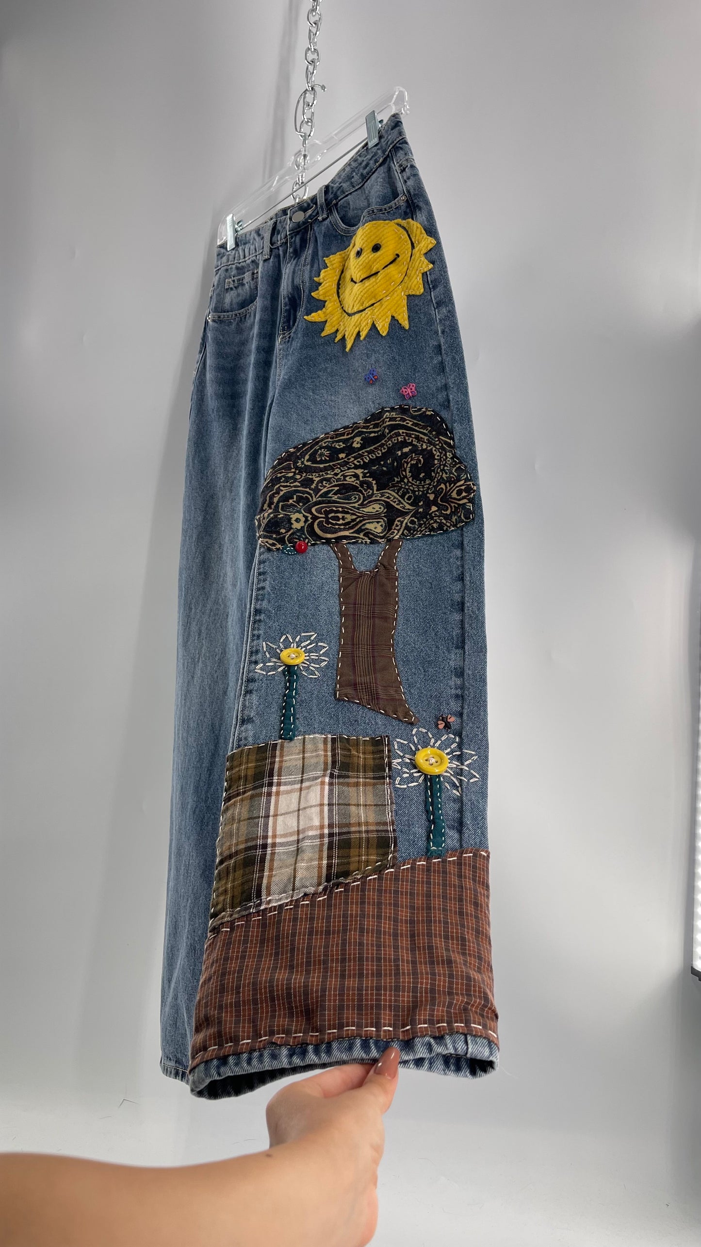CUSTOM Hand Made Hand Sewn Patchwork Sun Dazed Denims (26)