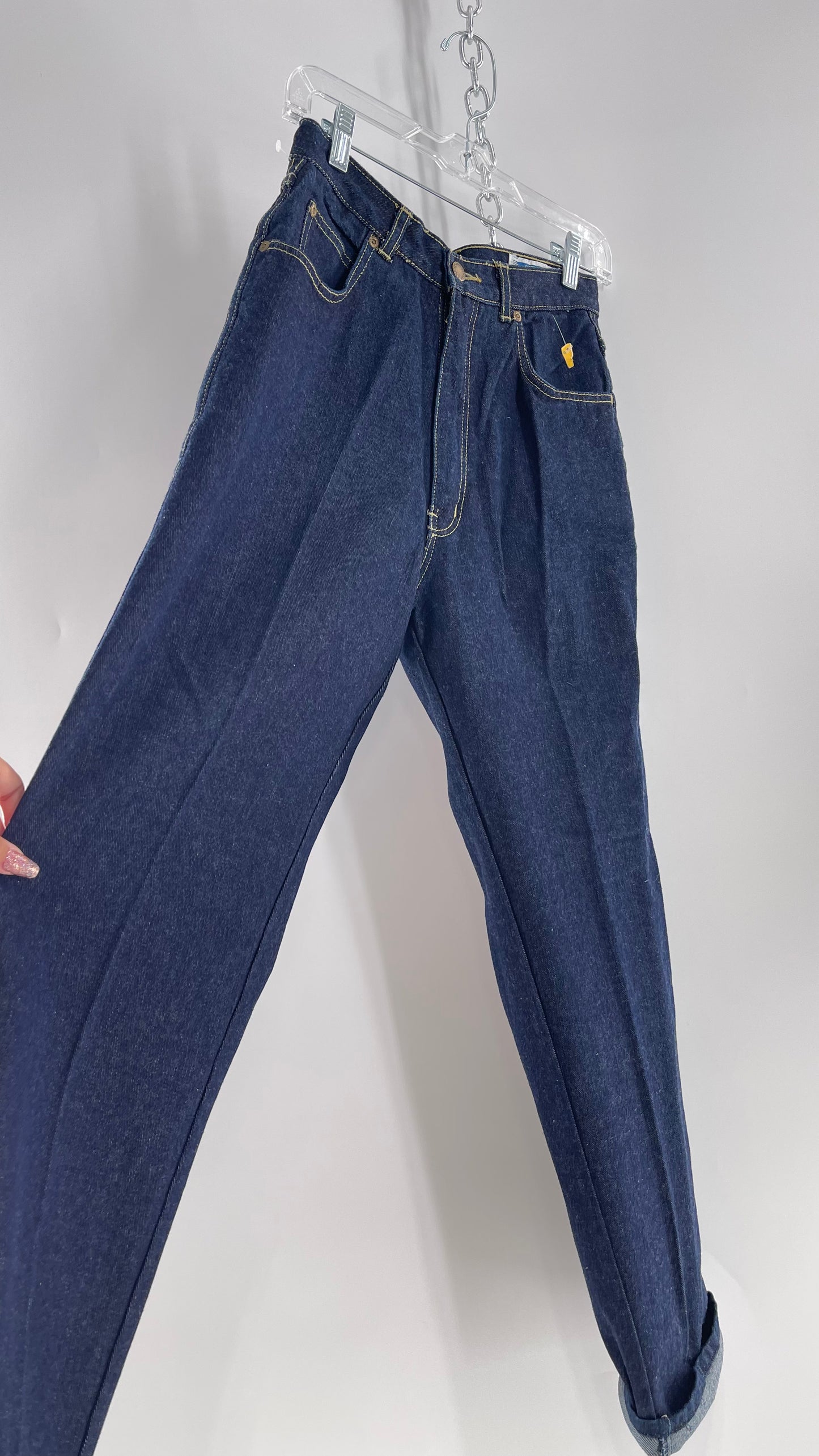 Vintage Justin Allen Dark Wash 70’s-80’s High Waisted Mom Jean (11)