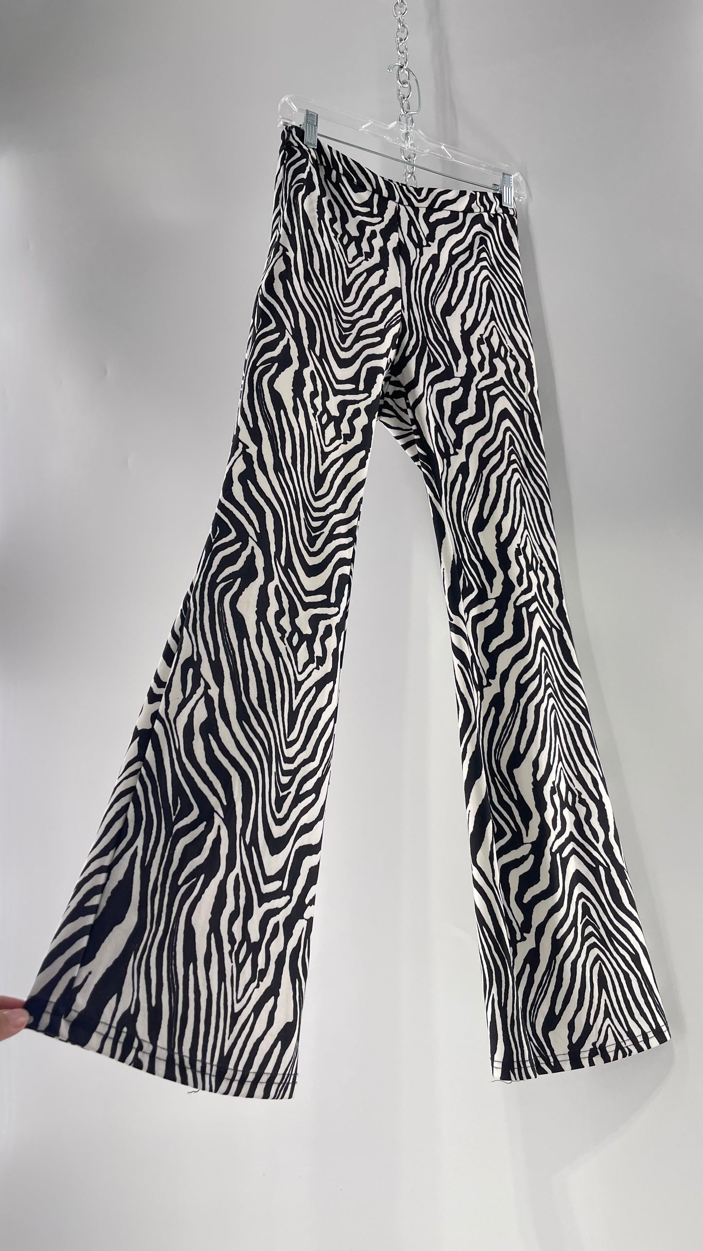 Zebra Printed Flares/Bell Bottoms (C)(Small)