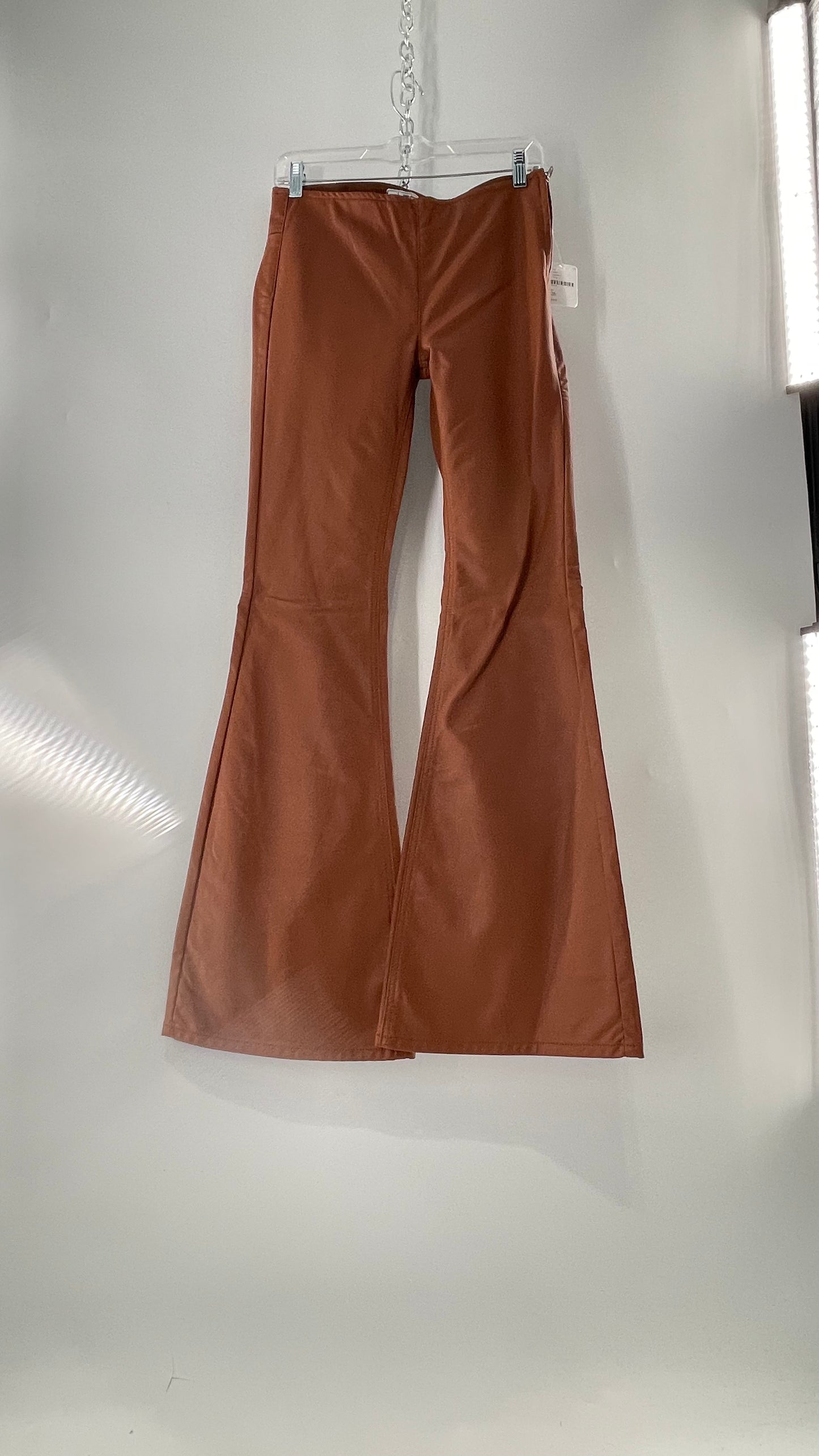 Free People Cognac Vegan Leather Flare (26W)