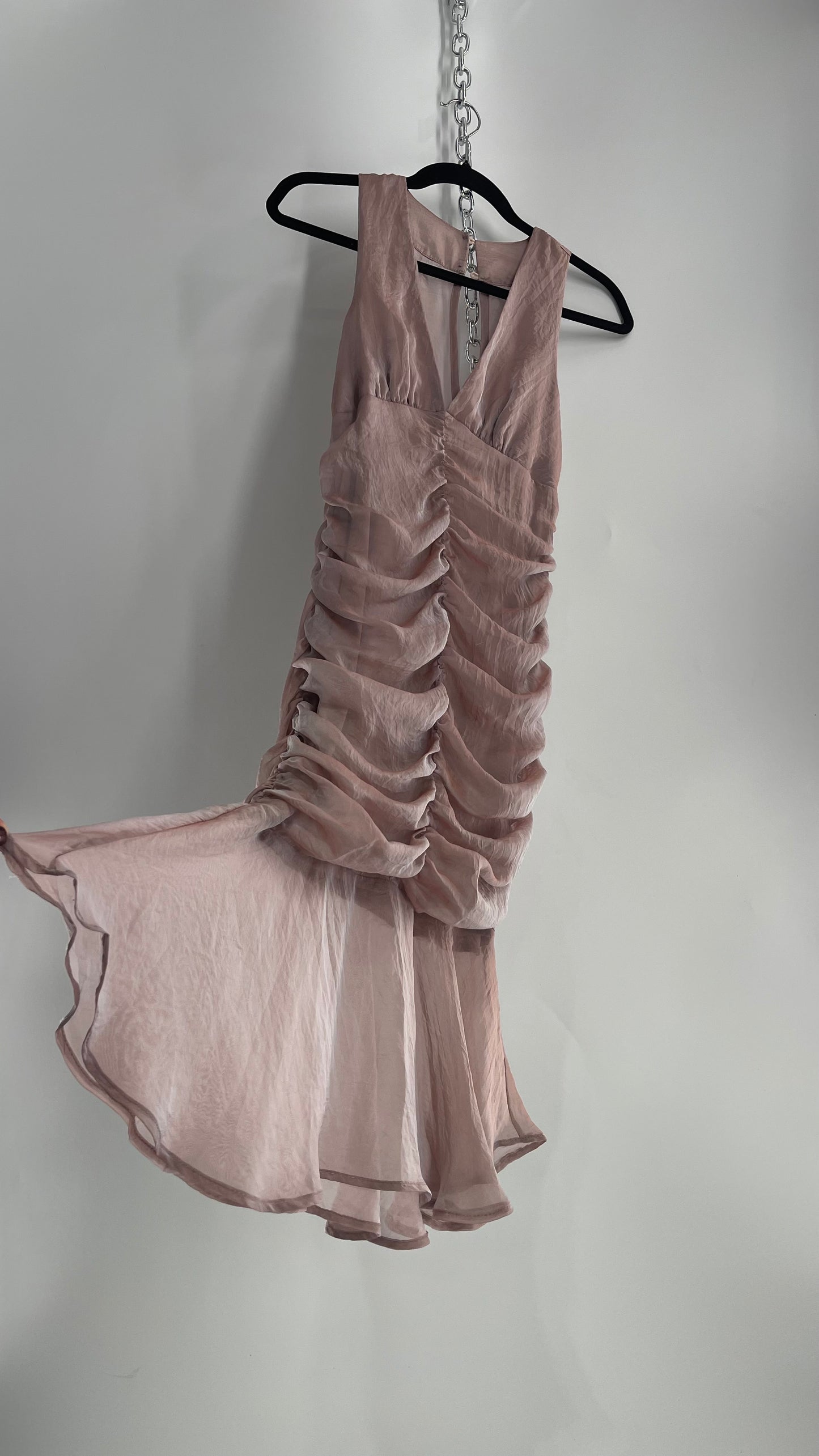 Urban Outfitters Dusty Lilac Ruched Bodice Mermaid Mini (XS)
