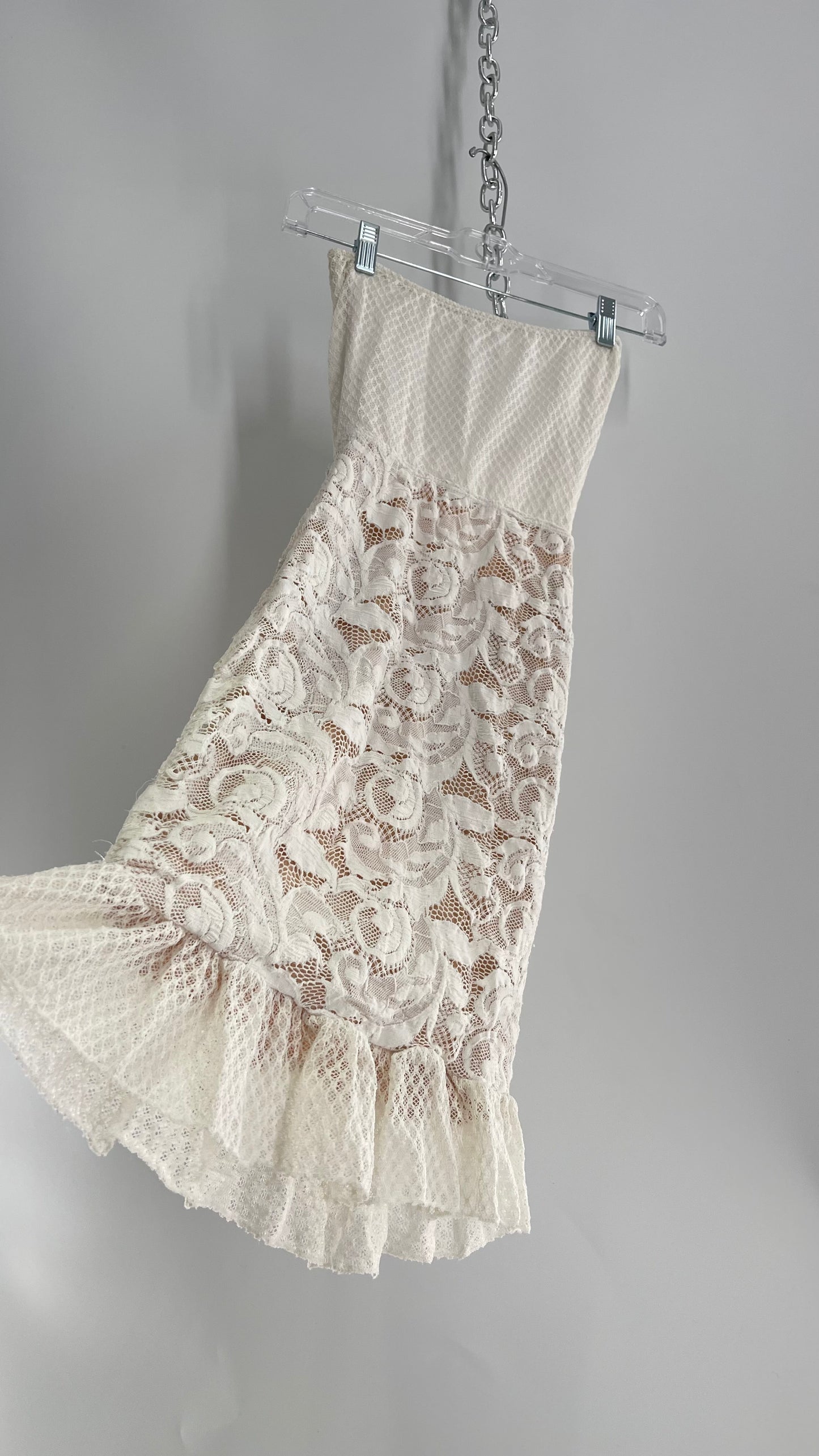 Nightcap White Cut Out Lace Mini Dress (XS)