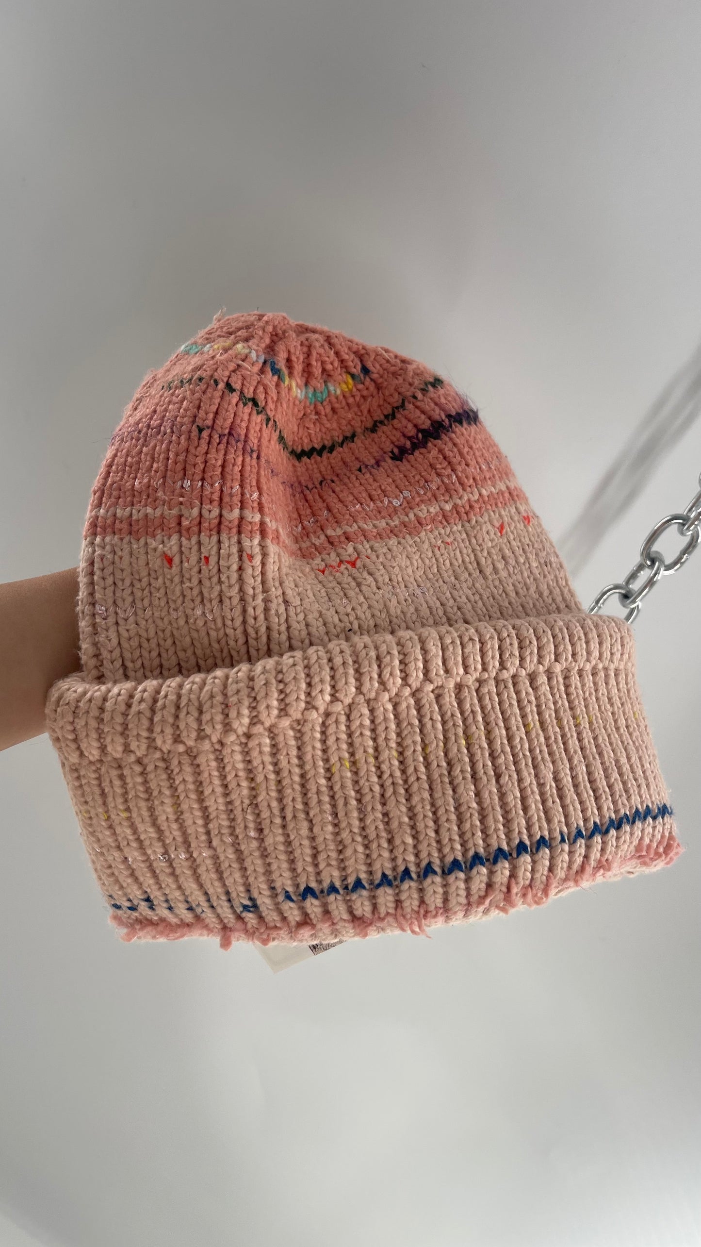 Free People Super Thick Knit Pastel Confetti Beanie