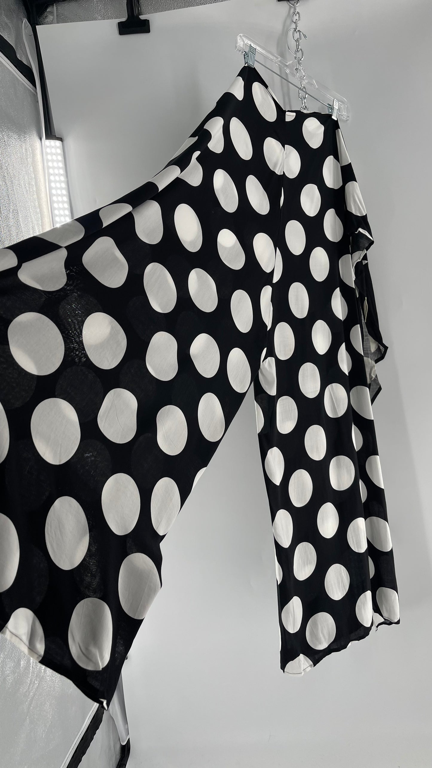 Handmade 9 in 1 Black/White Polka Dot Jumpsuit (One Size) •AS SEEN ON TIKTOK•