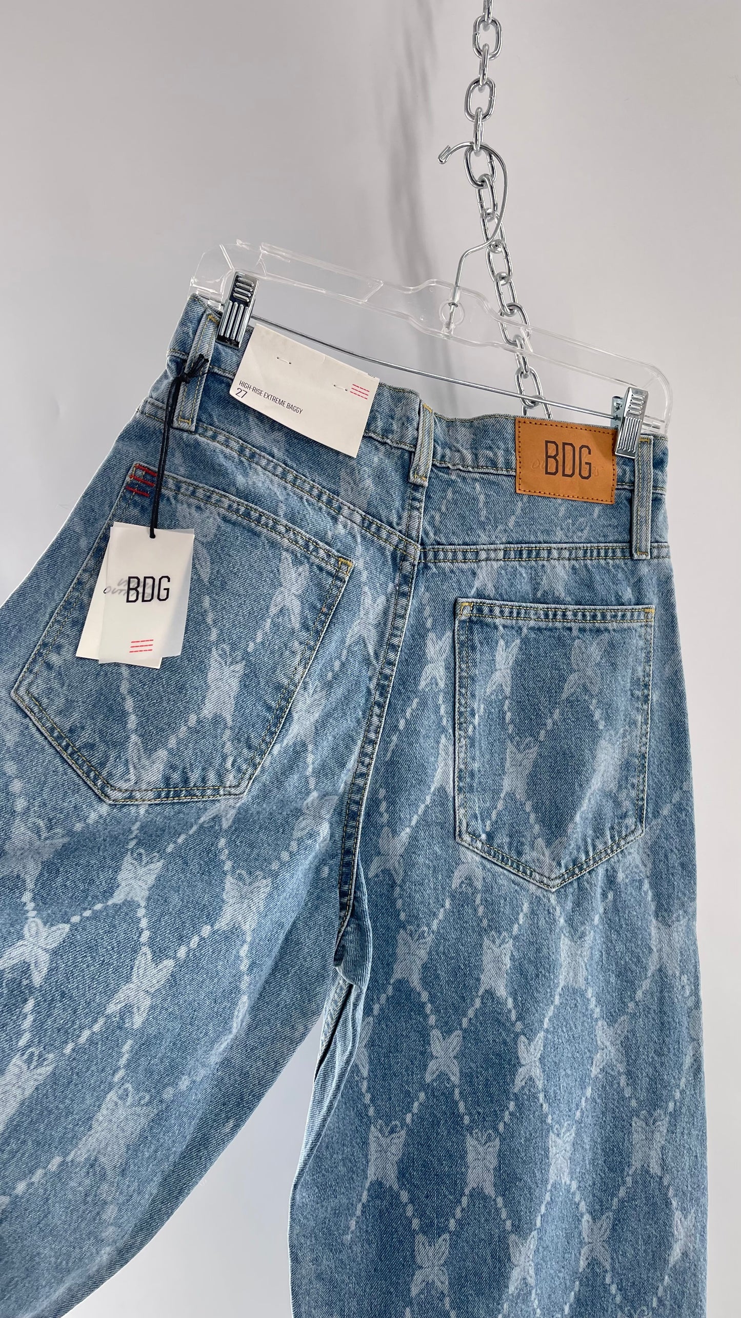 BDG Baggy Bleached Butterfly Jeans with Tags Attached (27)