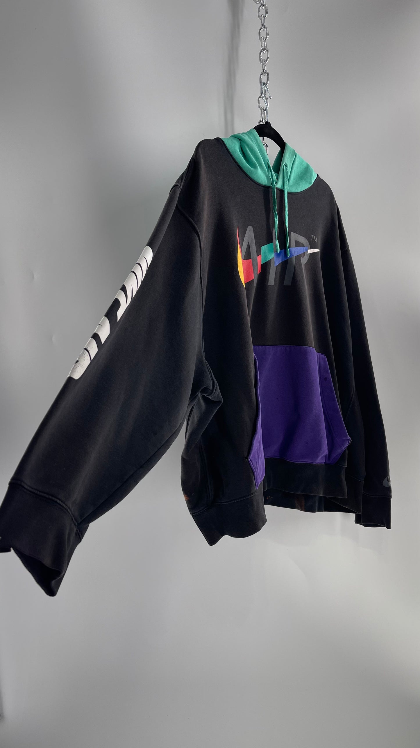 NIKE Air Color Block Nintendo Aesthetic Hoodie (XXL)
