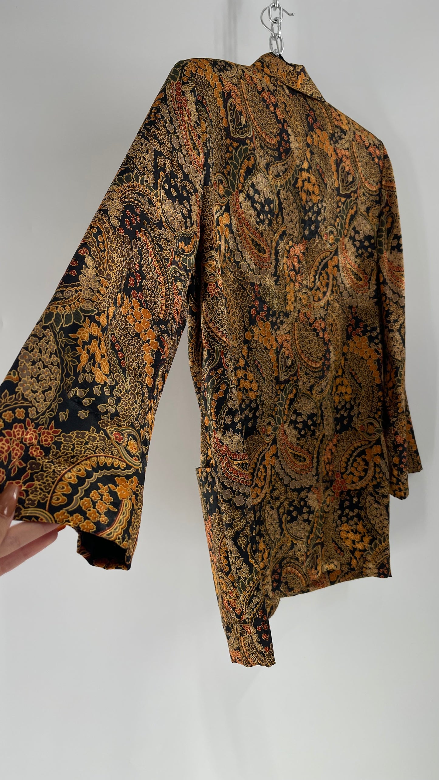 Vintage Kensington 100% Silk Blazer (Medium)