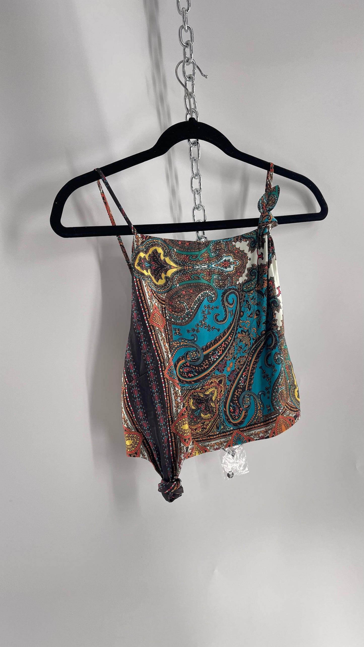 Intimately Free People Satin Paisley Crop with Knot Details (2)