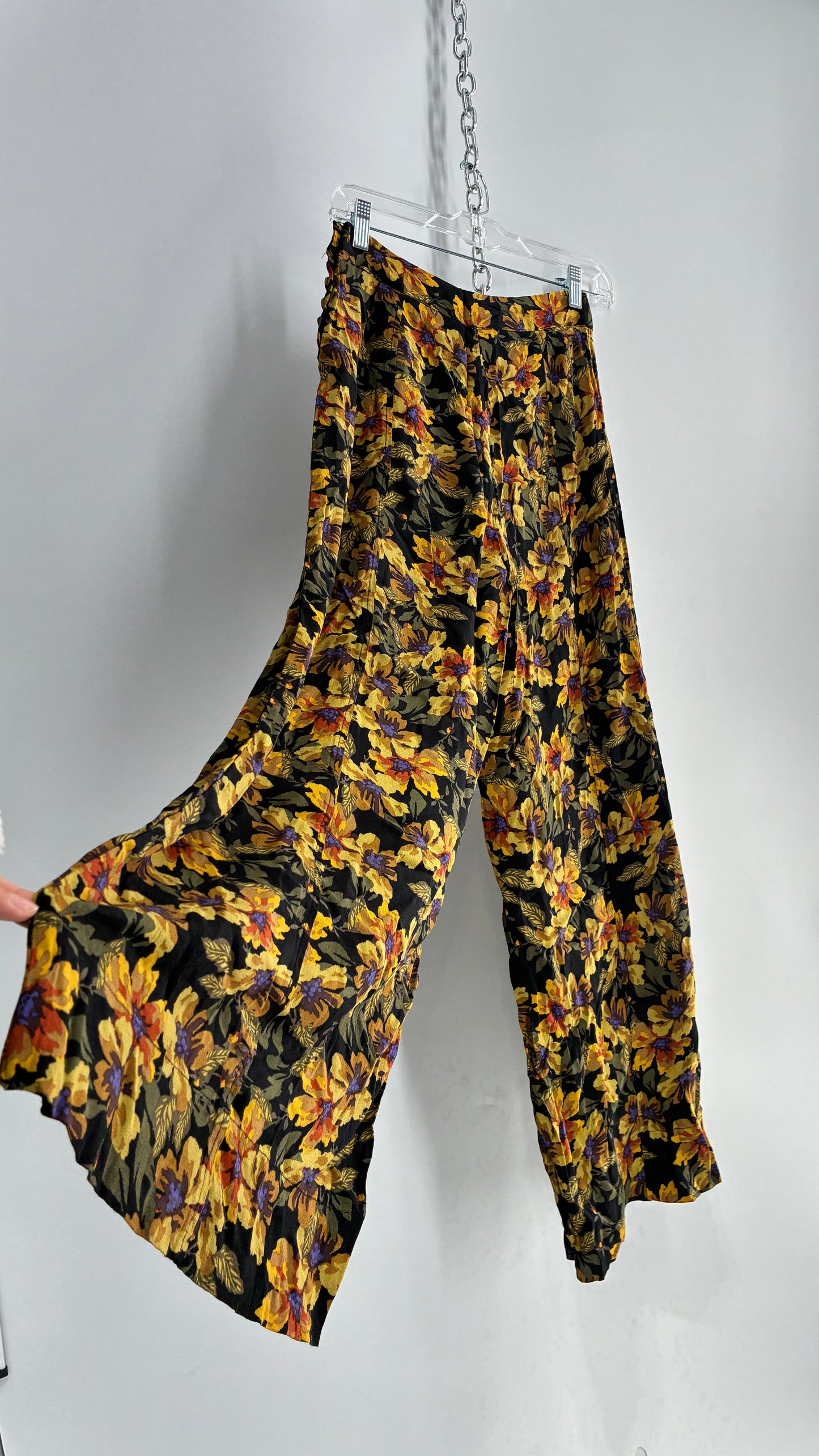 Free People Autumn Florals Wide Leg Bottoms (2)