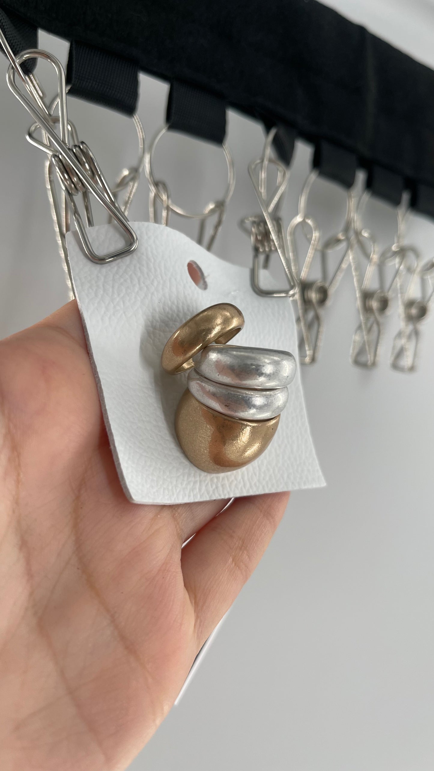 Free People Heavy Duty Mixed Metal Ring Set