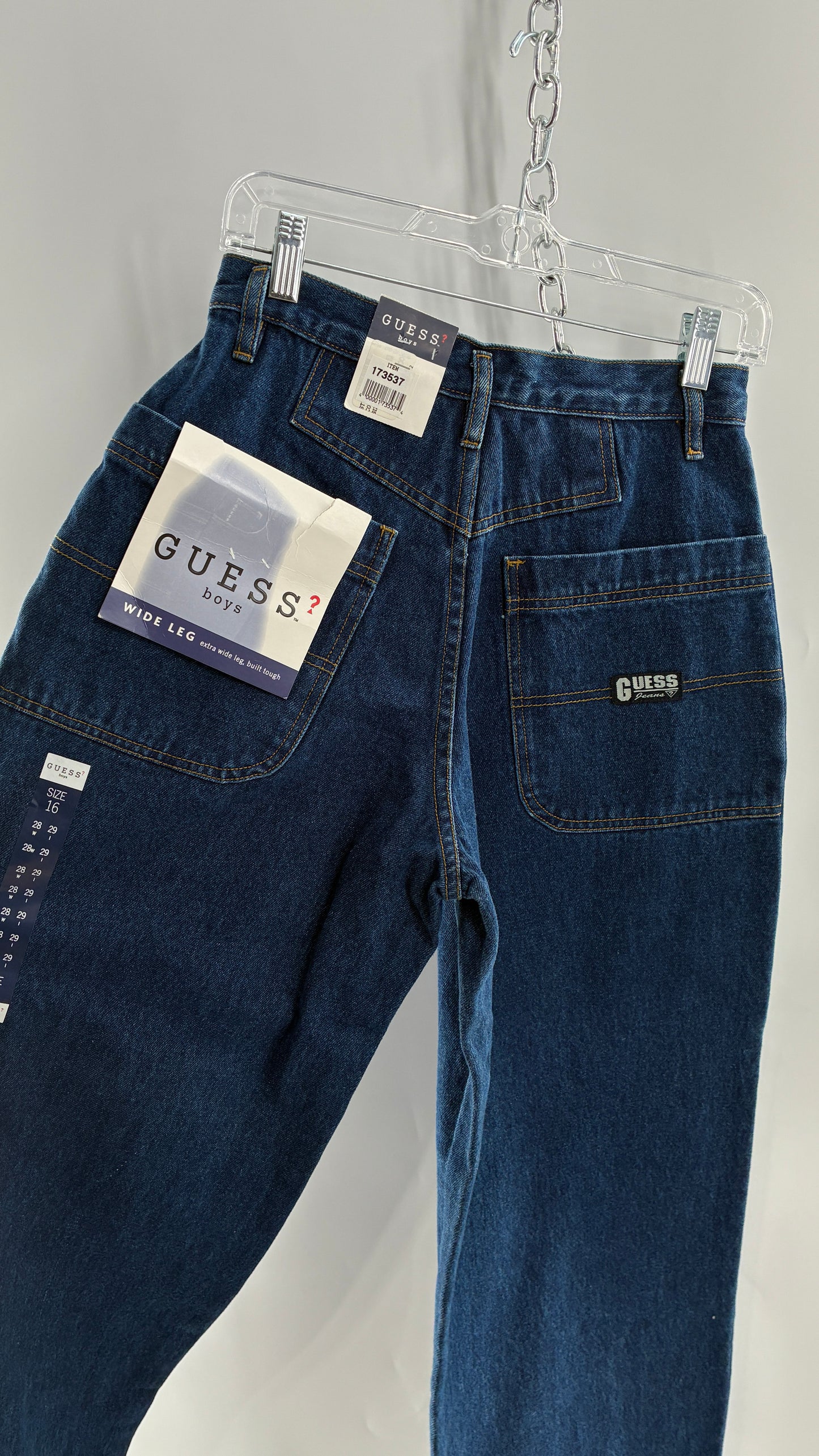 Rare Deadstock Vintage GUESS 1997 Baggy Wide Leg Cargo Jeans (28x29)