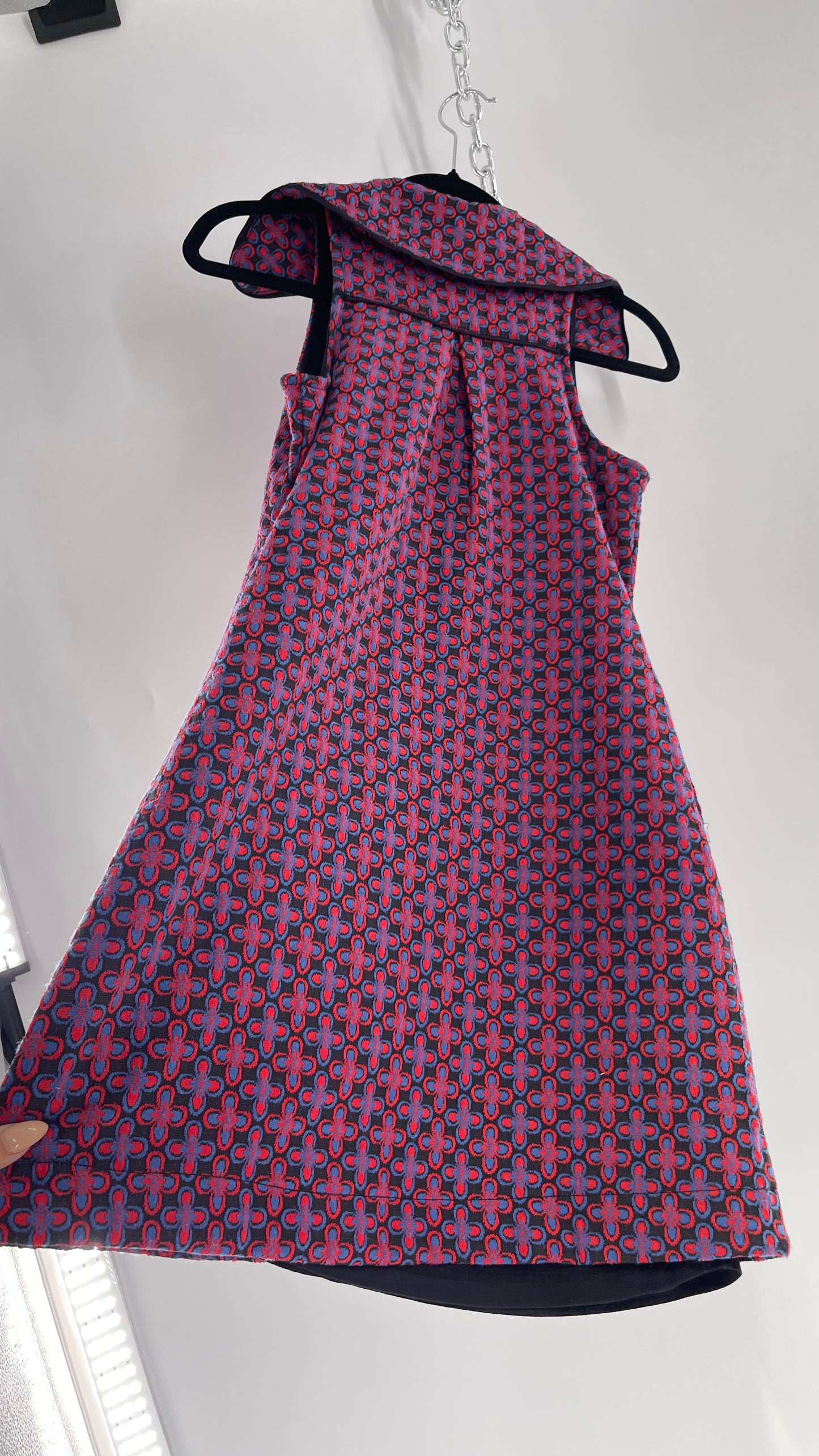 Maeve Anthropologie 1970s Retro Collared Tunic Mini Dress (XXS)