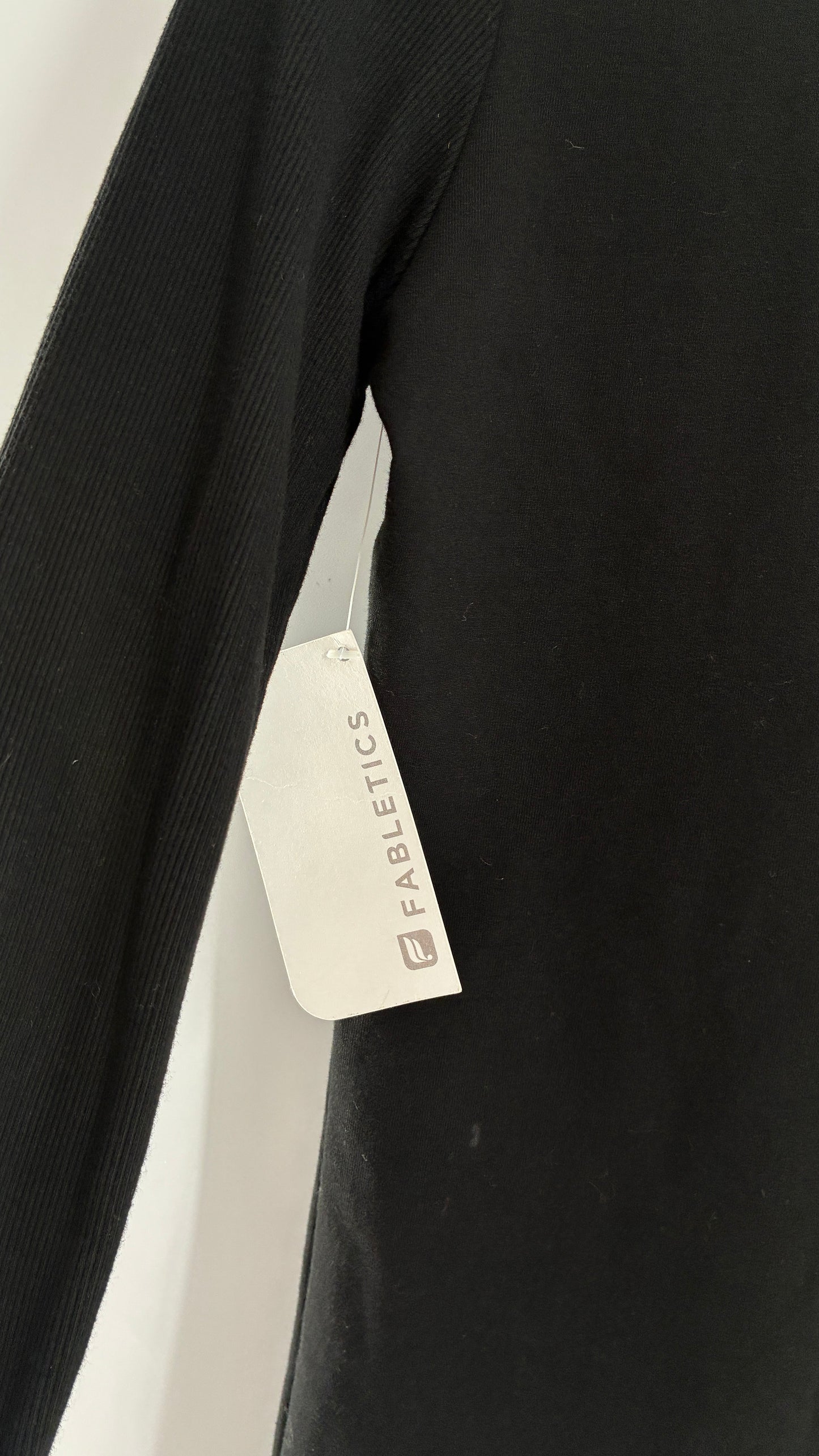 Fabletics Black Astoria Shrug Cardigan with Ribbed Panels and Tags Attached (XS/4)