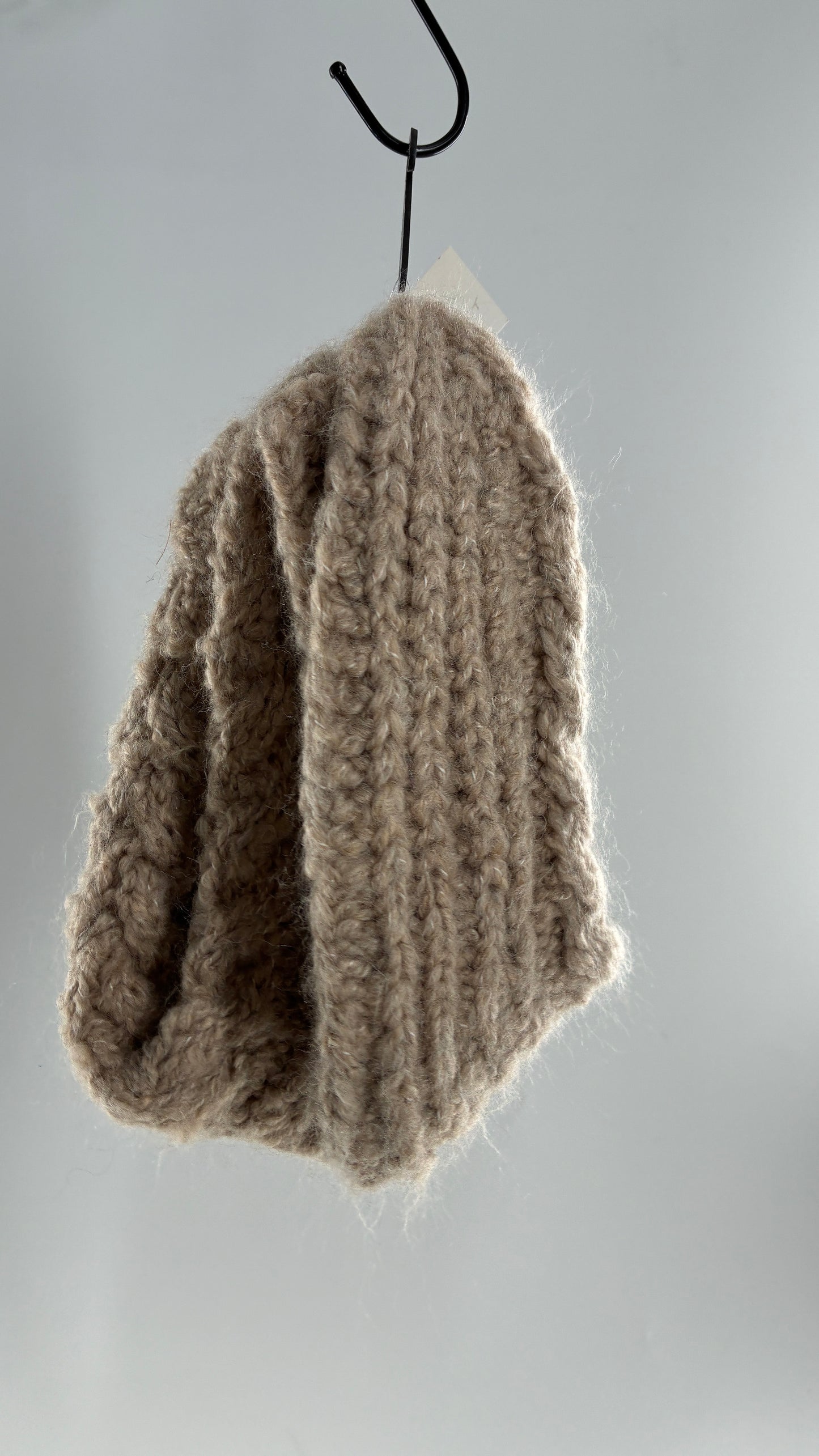 Urban Outfitters Ultra Thick Fluffy Knit Beige Socks